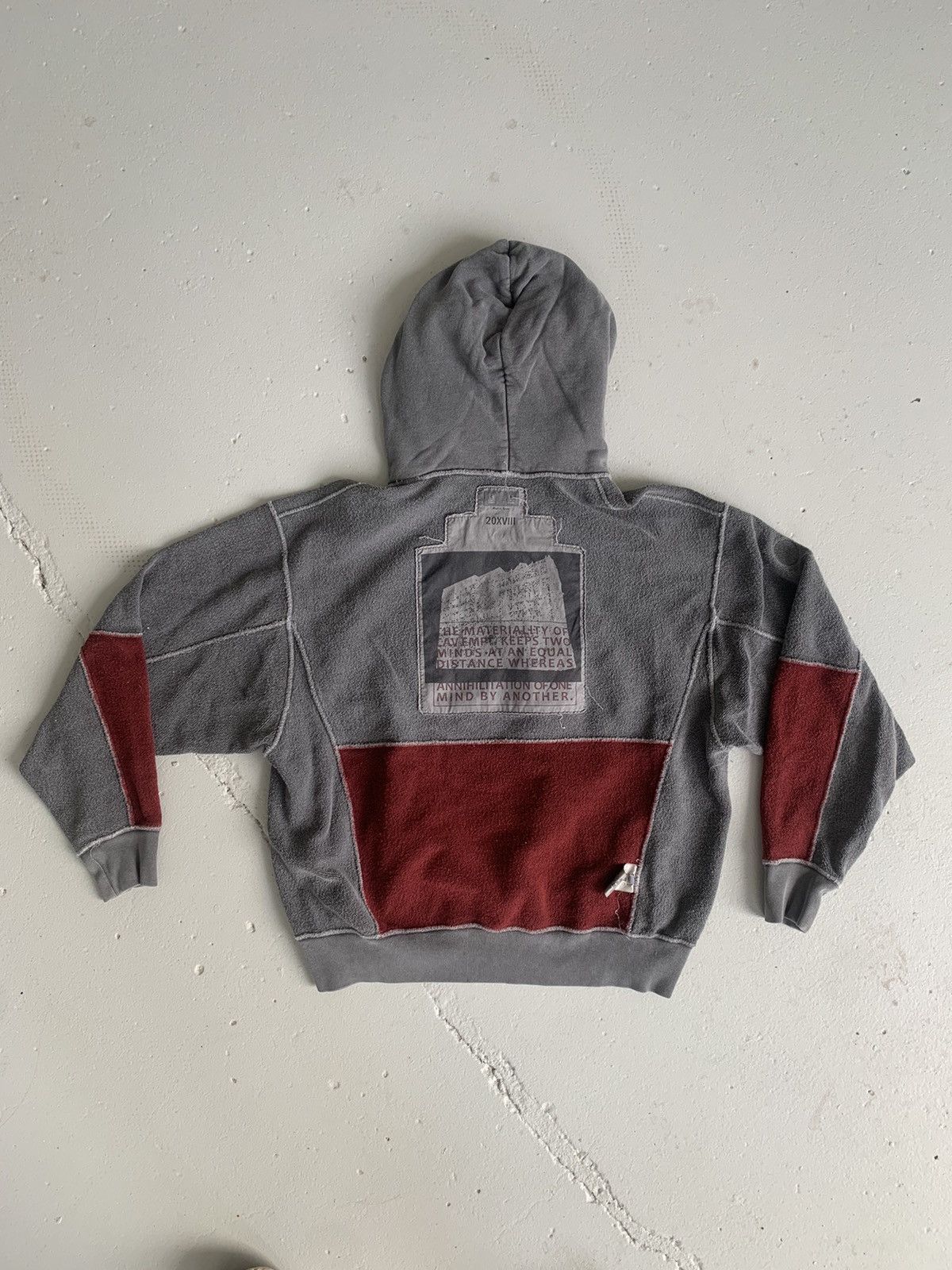 Cav Empt S/S 2018 overdye ziggurat patch heavy hoody | Grailed