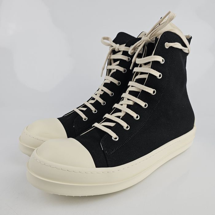 Rick Owens Drkshdw Rick Owens DRKSHDW Canvas Ramones High Sneakers 45.5 ...