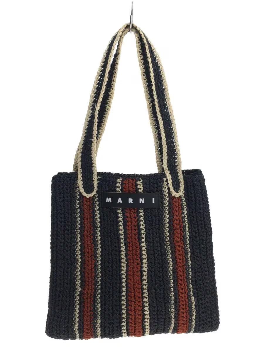 Pre-owned Marni Crochet Weave Tote Bag In Black