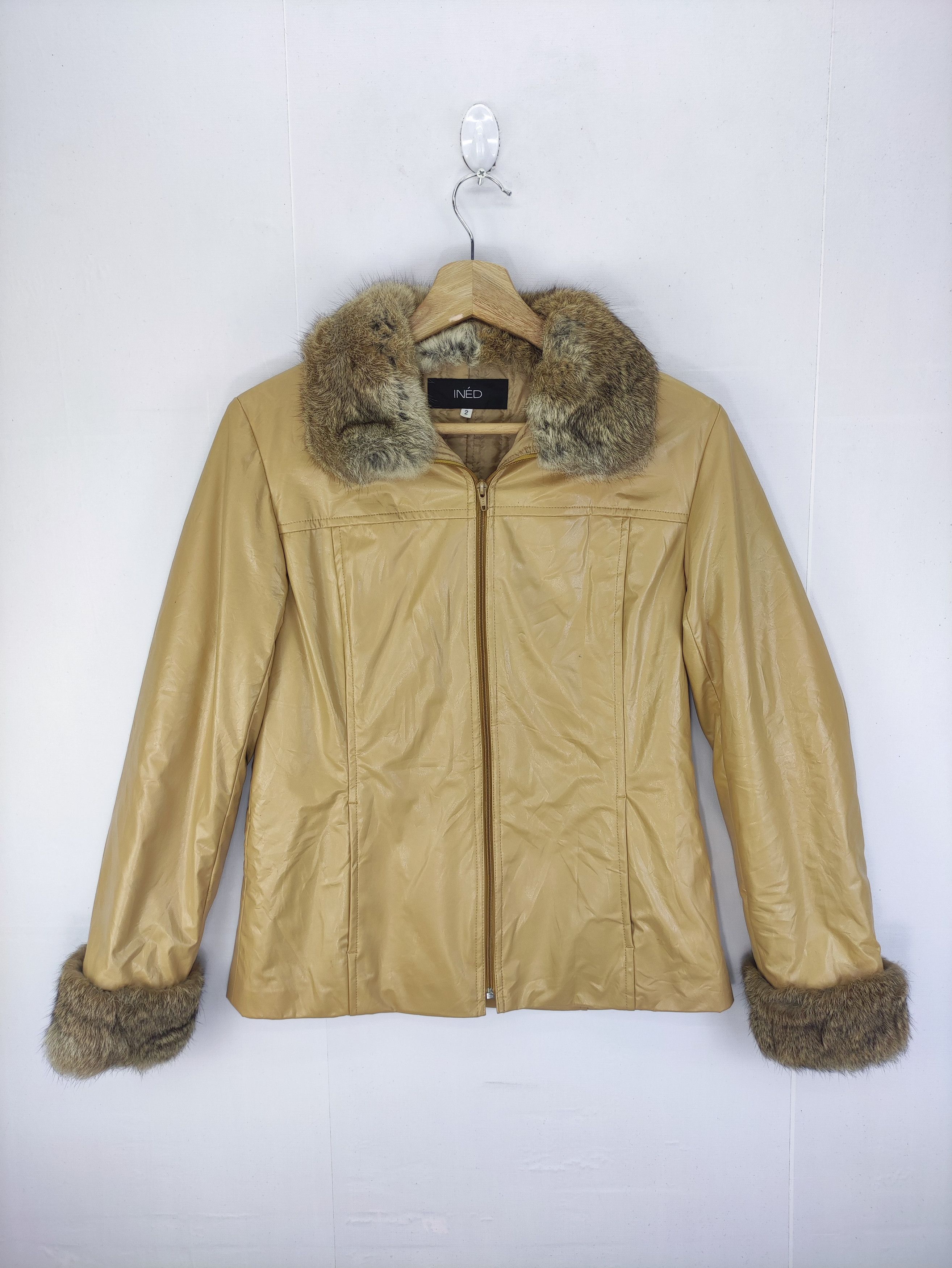 Yohji Yamamoto Ined By Yohji Yamamoto Fur Part Rabbit Pvc Jacket Zipper Size S / US 4 / IT 40 - 1 Thumbnail