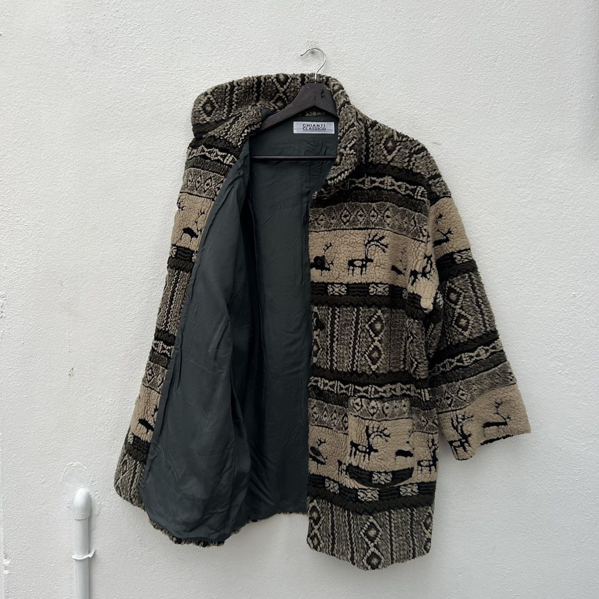 Japanese Brand VINTAGE PRINTED FLEECE JACKET CHIANTI CLASSICO Size US M / EU 48-50 / 2 - 11 Thumbnail