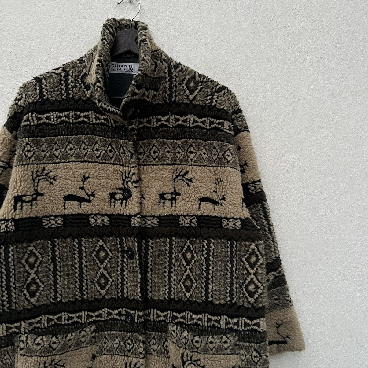 Japanese Brand VINTAGE PRINTED FLEECE JACKET CHIANTI CLASSICO Size US M / EU 48-50 / 2 - 5 Thumbnail