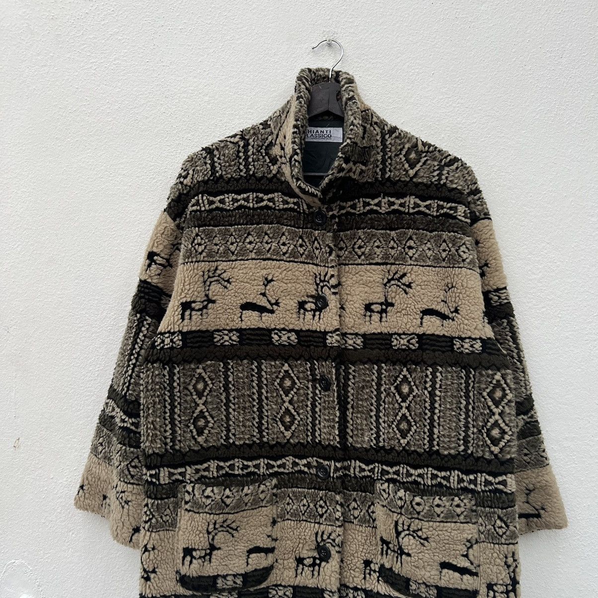 Japanese Brand VINTAGE PRINTED FLEECE JACKET CHIANTI CLASSICO Size US M / EU 48-50 / 2 - 3 Thumbnail