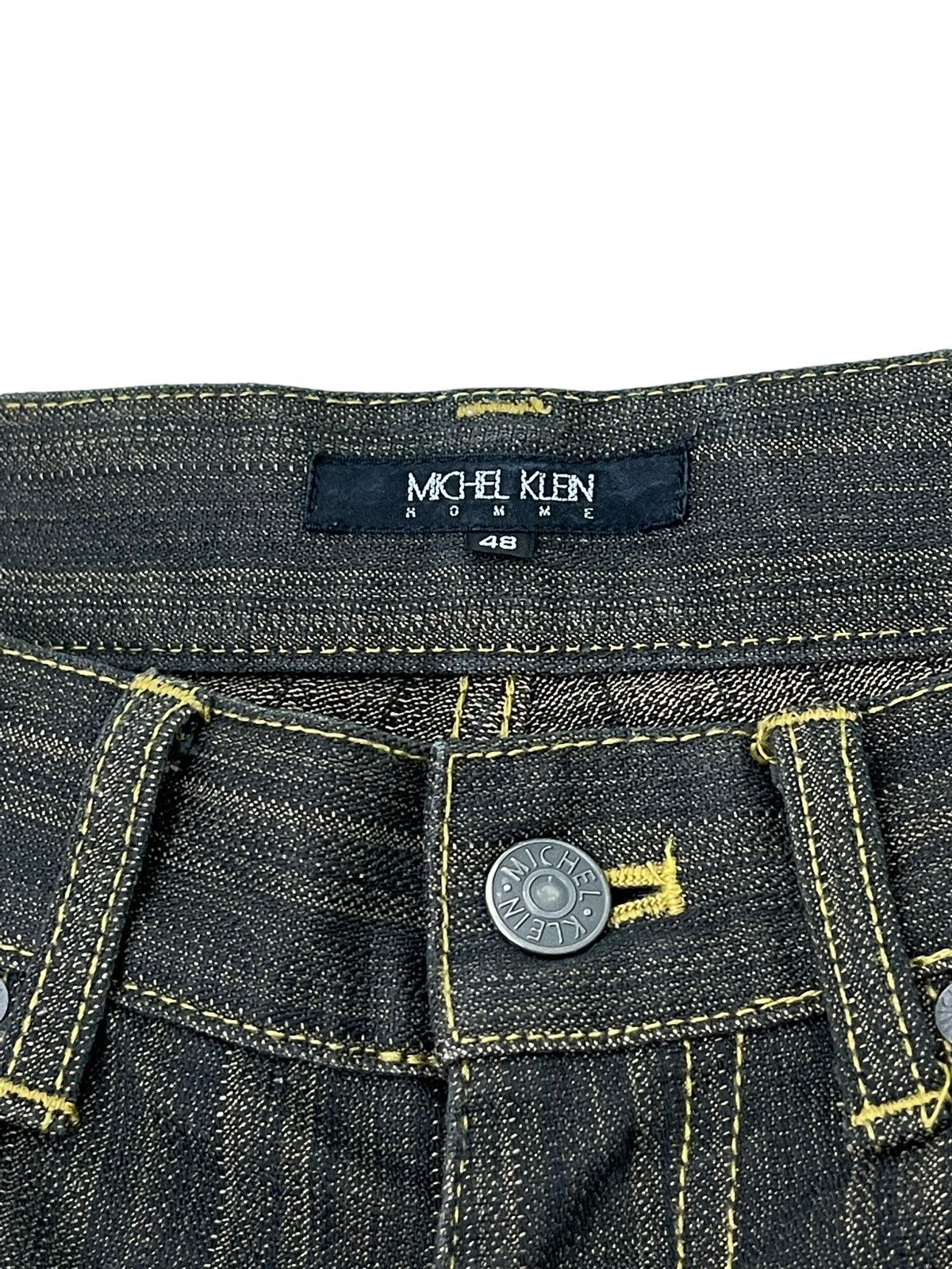 Japanese Brand Flare Jeans Michel Klein Striped Stretch Low Rise 2🟦1 Size US 30 / EU 46 - 9 Thumbnail