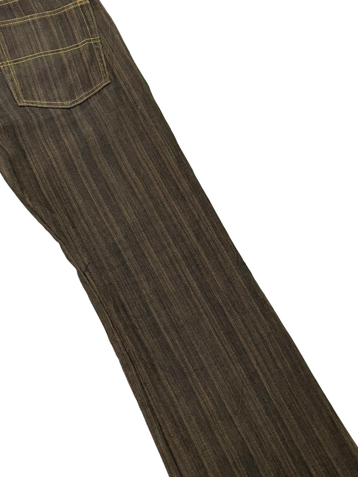 Japanese Brand Flare Jeans Michel Klein Striped Stretch Low Rise 2🟦1 Size US 30 / EU 46 - 17 Thumbnail