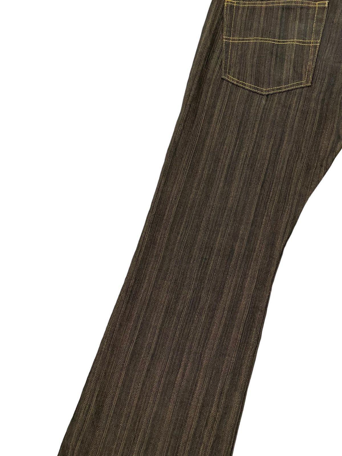 Japanese Brand Flare Jeans Michel Klein Striped Stretch Low Rise 2🟦1 Size US 30 / EU 46 - 16 Thumbnail