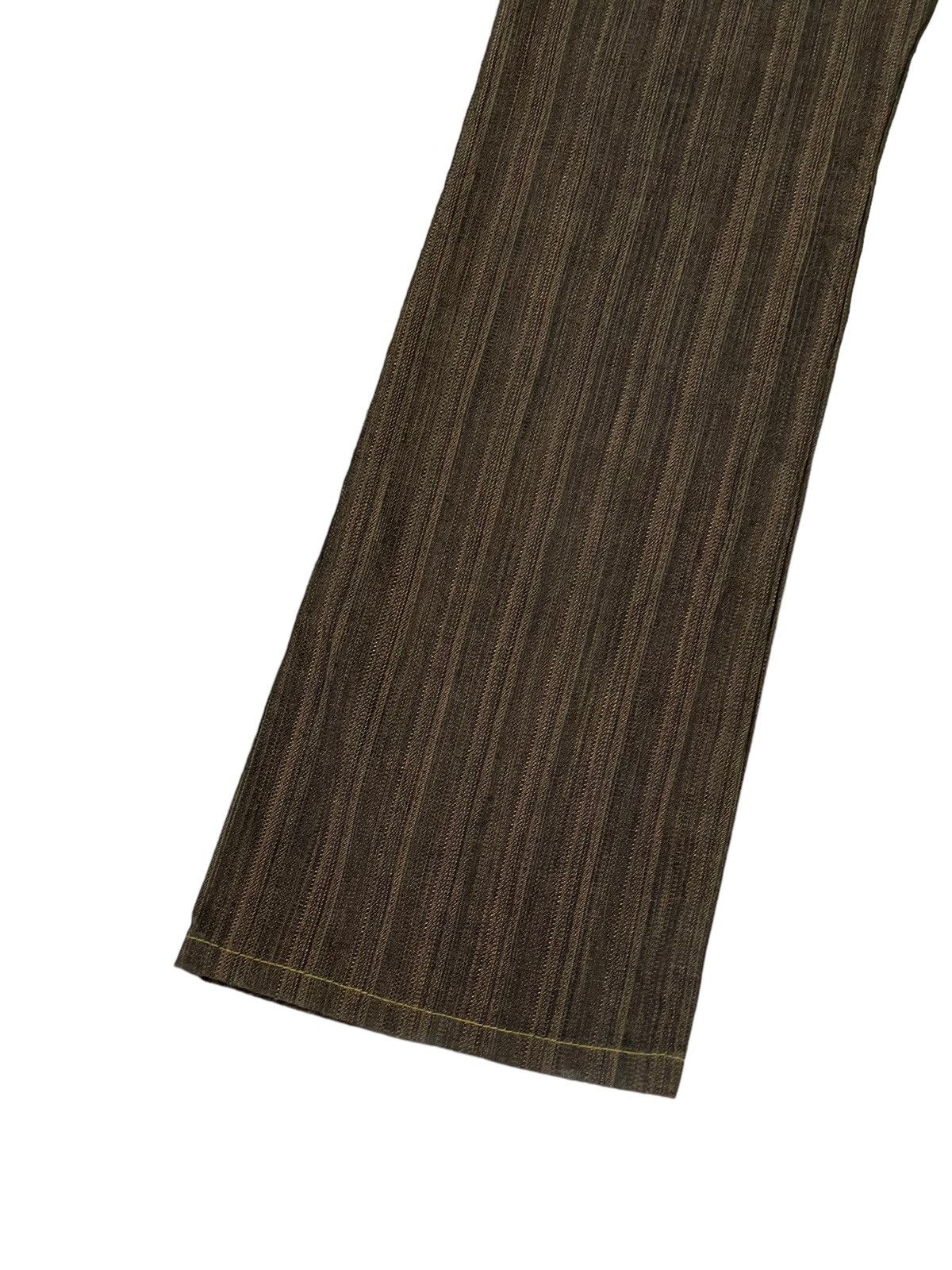 Japanese Brand Flare Jeans Michel Klein Striped Stretch Low Rise 2🟦1 Size US 30 / EU 46 - 15 Thumbnail