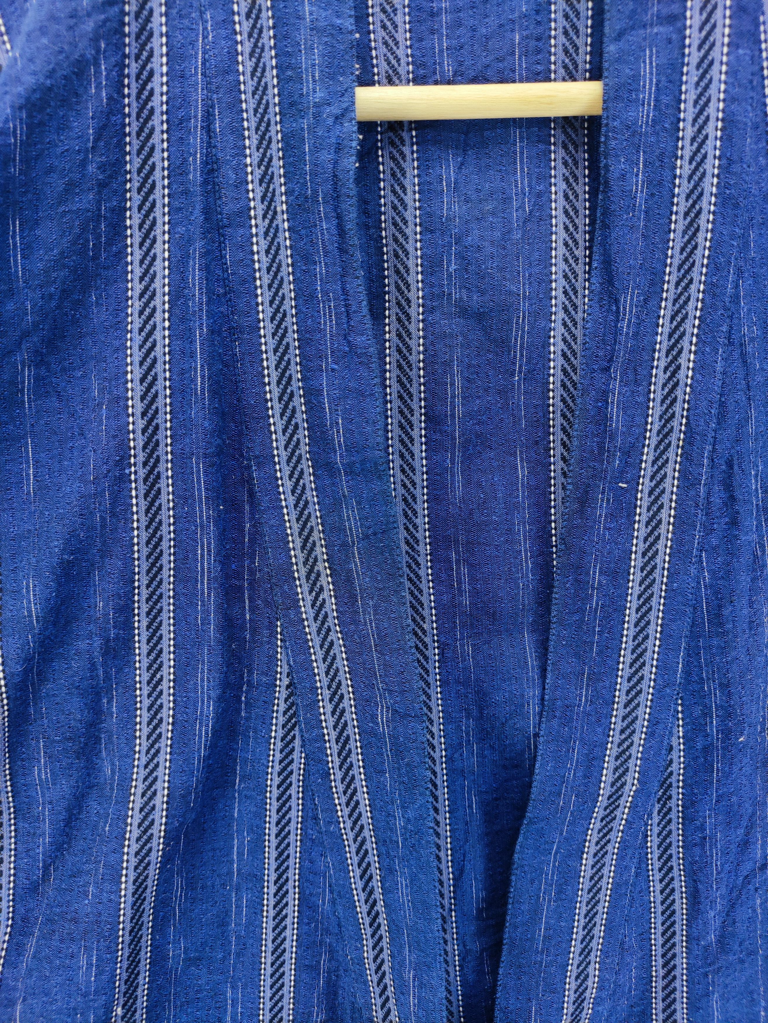 Komono Vintage Japanese kimono Cardigan Striped Size US L / EU 52-54 / 3 - 2 Thumbnail