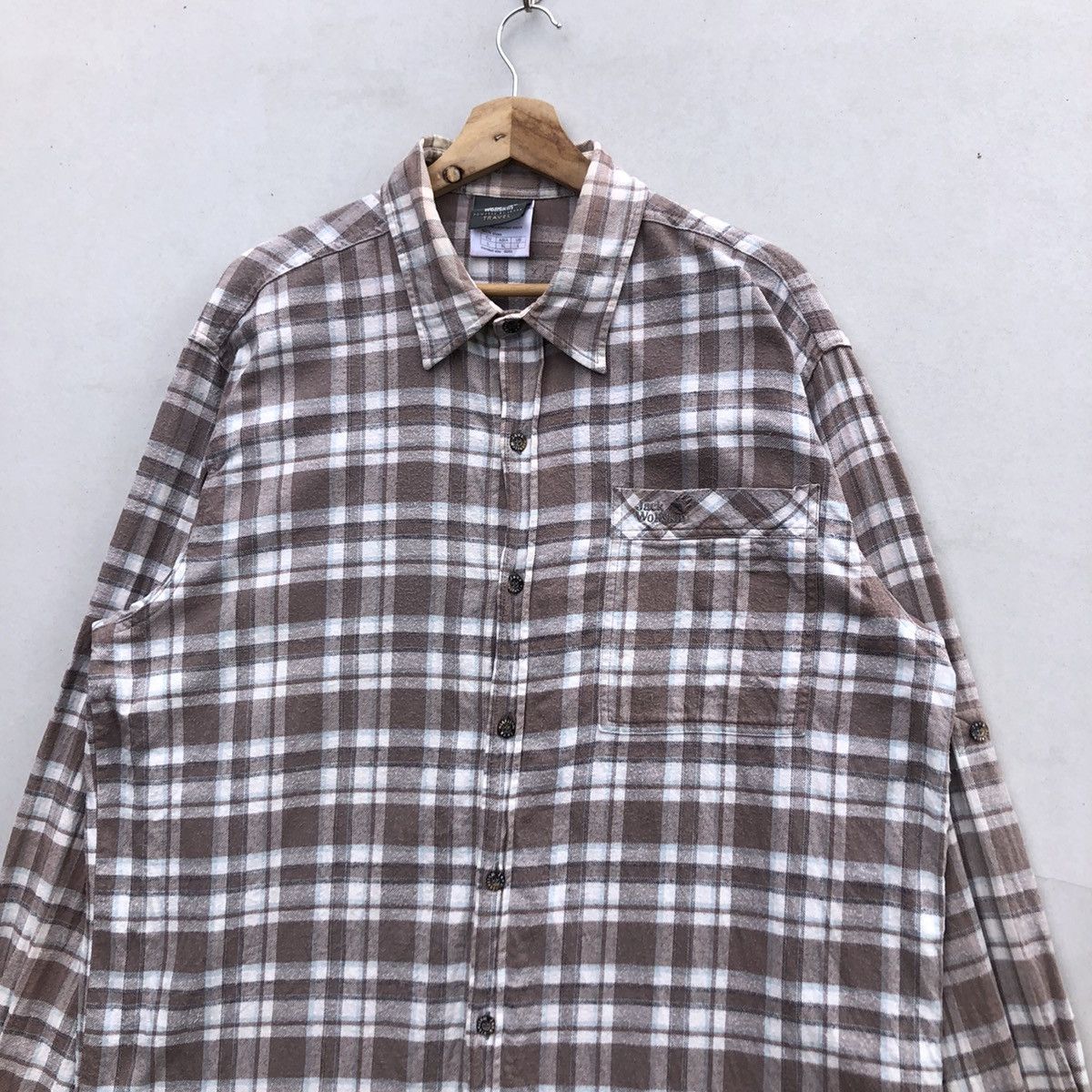 Jack Wolfskin 🔥Accept Binding Offer🔥 Jack Wolfskin Flannel Jacket Size US L / EU 52-54 / 3 - 3 Thumbnail