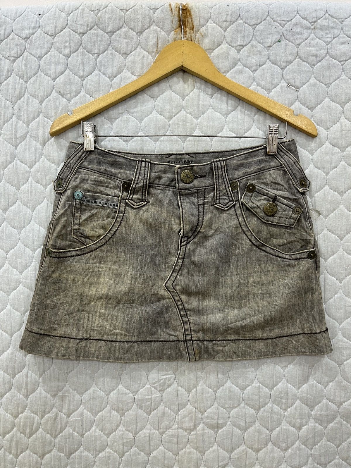 Burberry (Fff). BURBERRYS BLUE LABEL HYPEBEAST DENIM SKIRTS Size 30" / US 8 / IT 44 - 1 Thumbnail