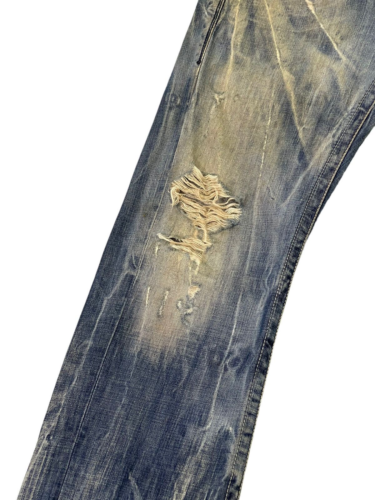 Japanese Brand Flare Jeans Buckaroo Distress Acid Wash Low Rise 2🟦1 Size US 31 - 6 Thumbnail