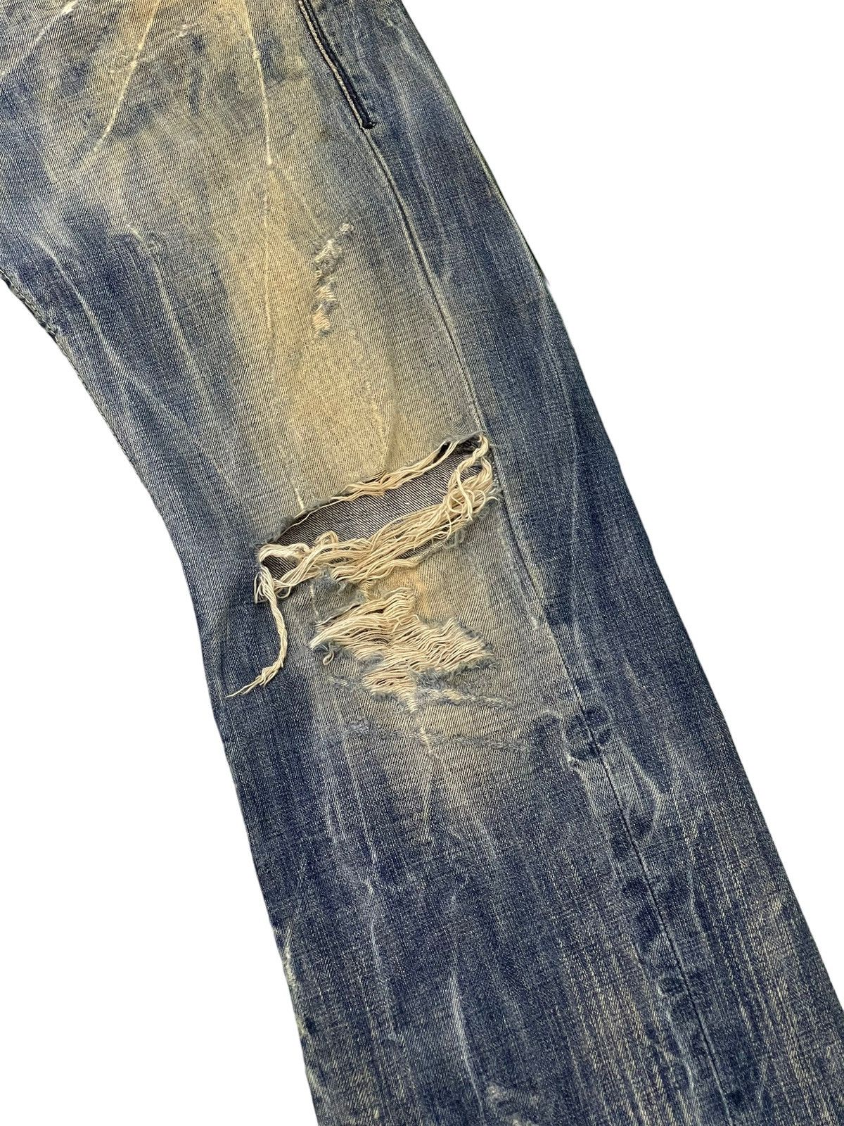 Japanese Brand Flare Jeans Buckaroo Distress Acid Wash Low Rise 2🟦1 Size US 31 - 7 Thumbnail