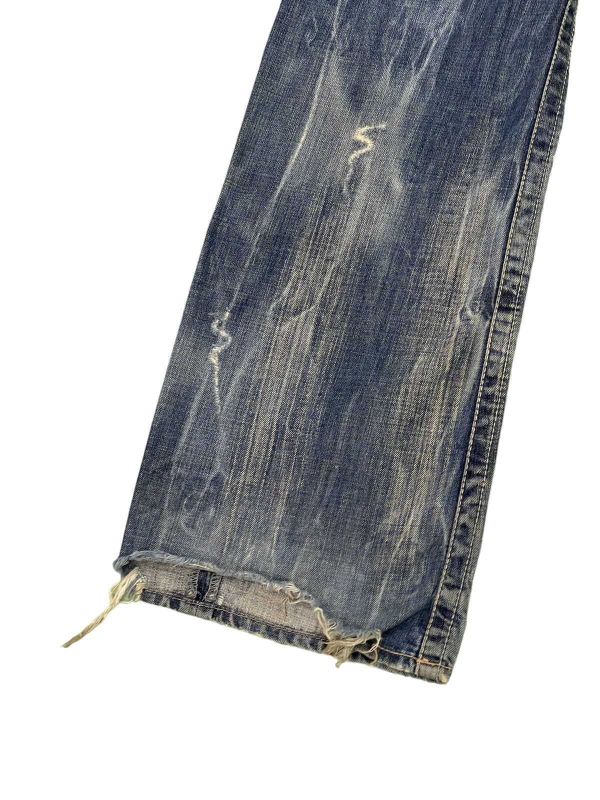 Japanese Brand Flare Jeans Buckaroo Distress Acid Wash Low Rise 2🟦1 Size US 31 - 16 Thumbnail