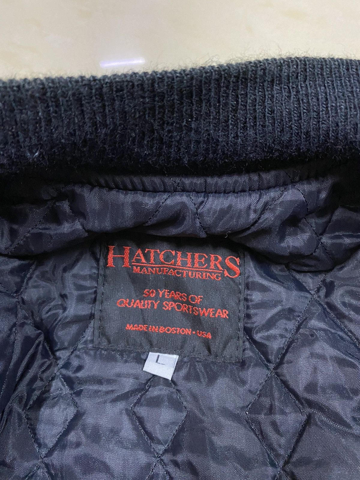 Leather Vintage Wool Leather Varsity Jacket Size US L / EU 52-54 / 3 - 11 Thumbnail