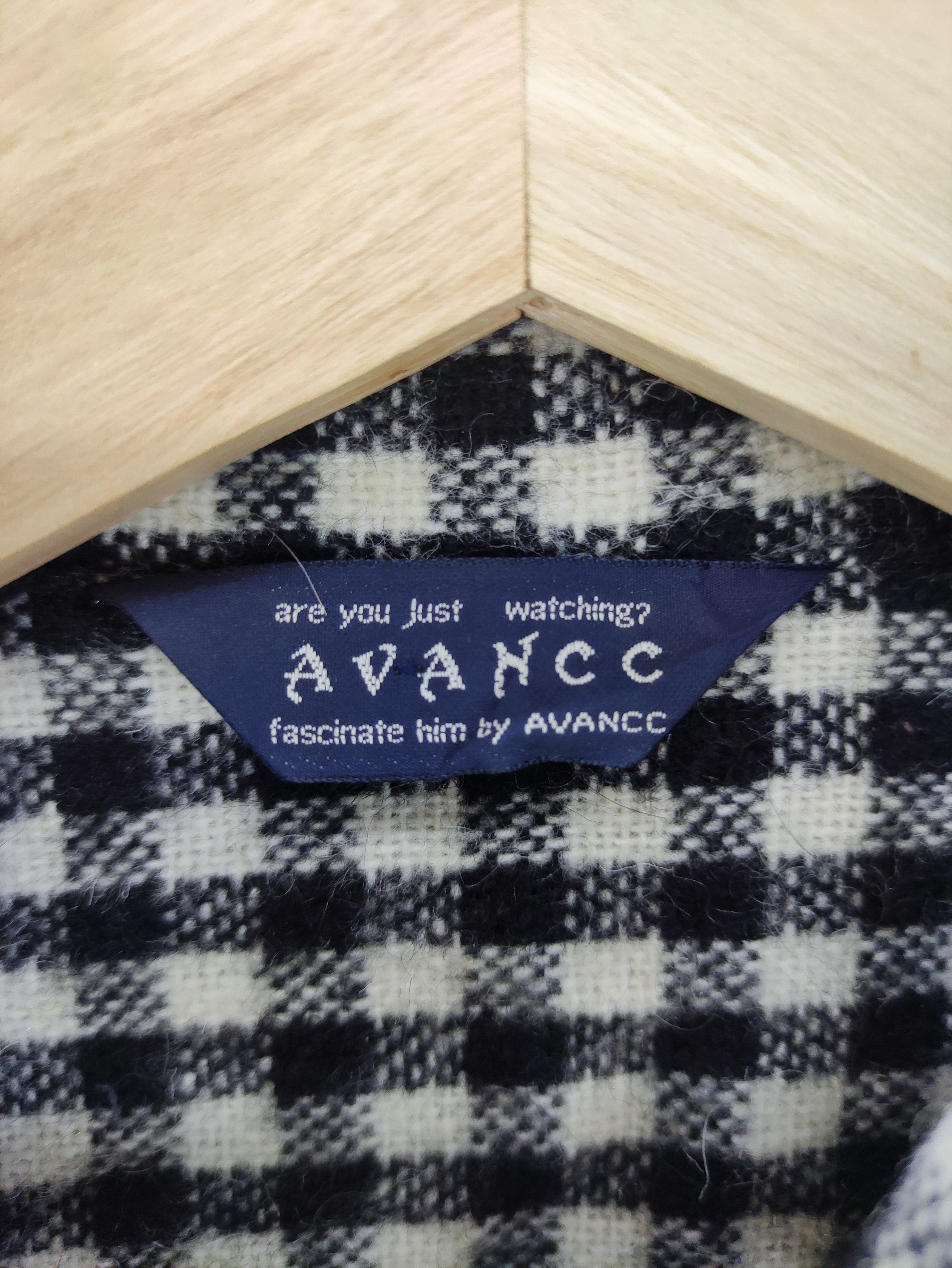 Vintage Vintage Wool Shirt Button Checkered Up By Avancc Size US M / EU 48-50 / 2 - 2 Thumbnail