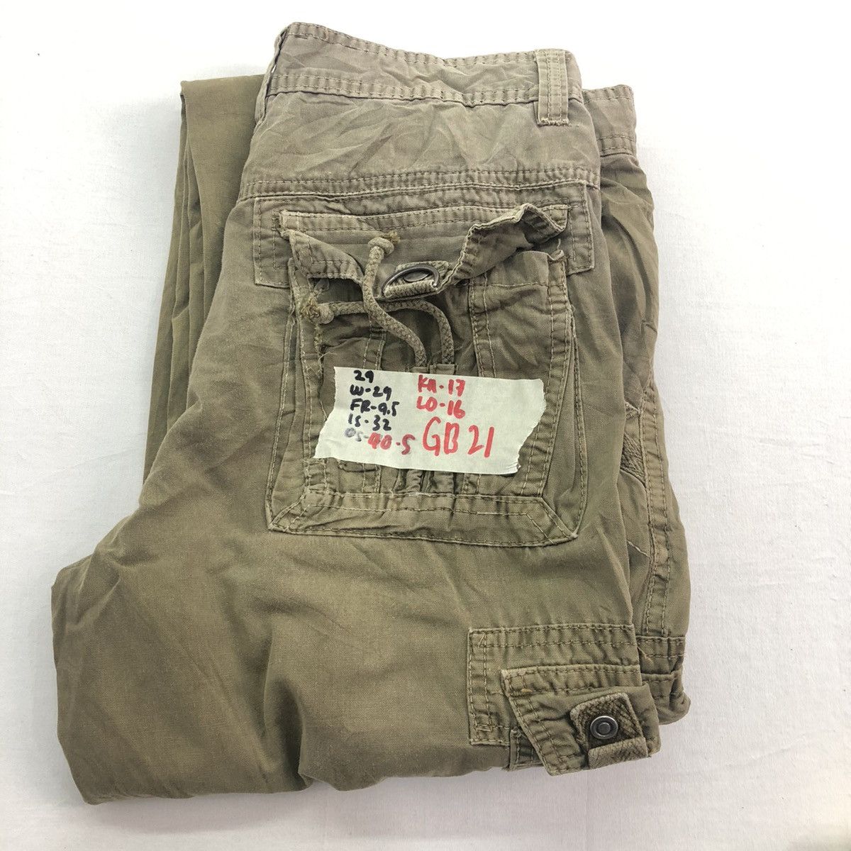 Japanese Brand Japanese Brand Junye Jeans Utility Multipocket Cargo Pants Size US 29 - 20 Thumbnail
