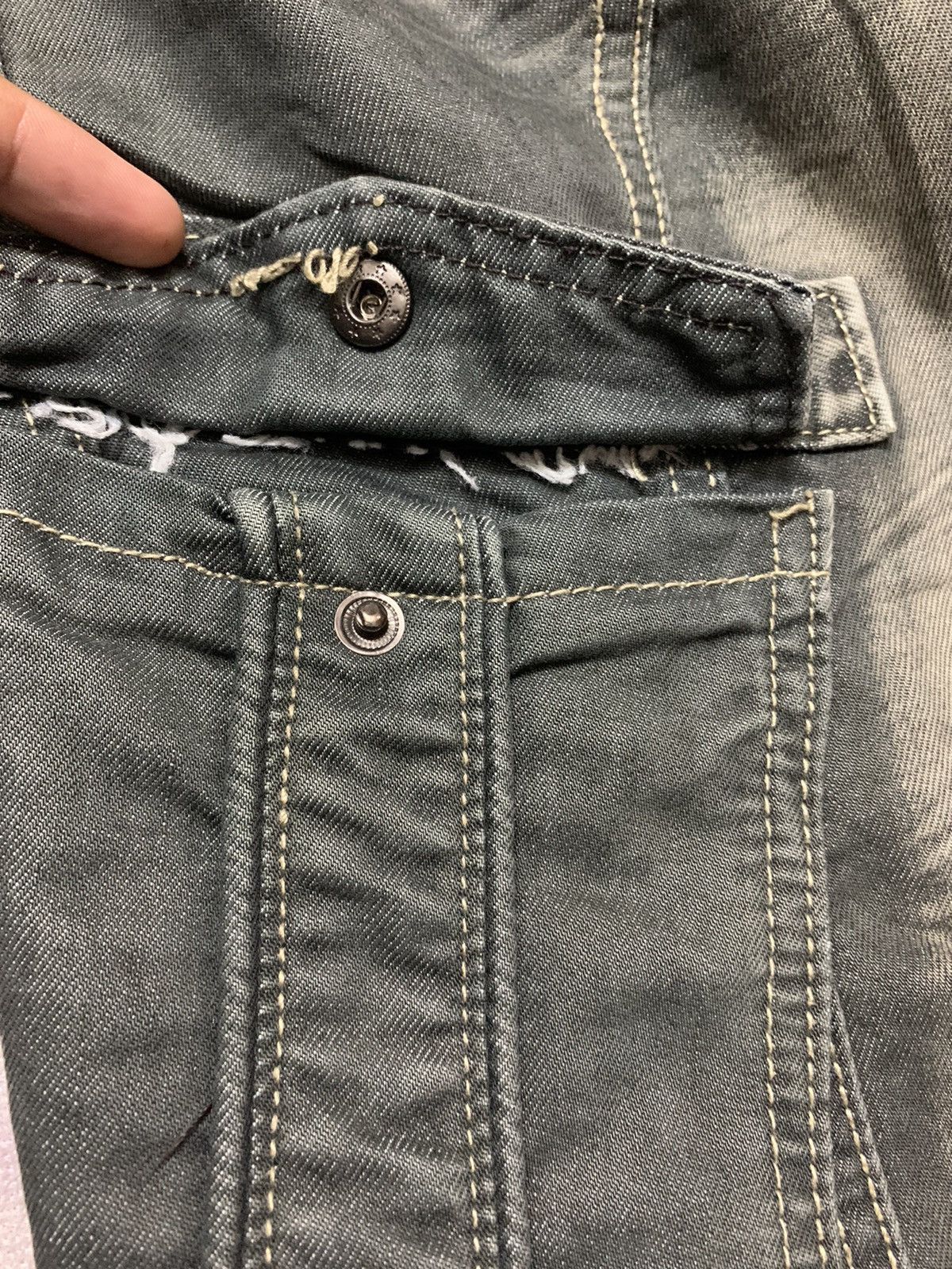 Hysteric Glamour Japanese Brand WX NIU Washed Denim Cargo Pokcet Skinny Size US 32 / EU 48 - 5 Thumbnail