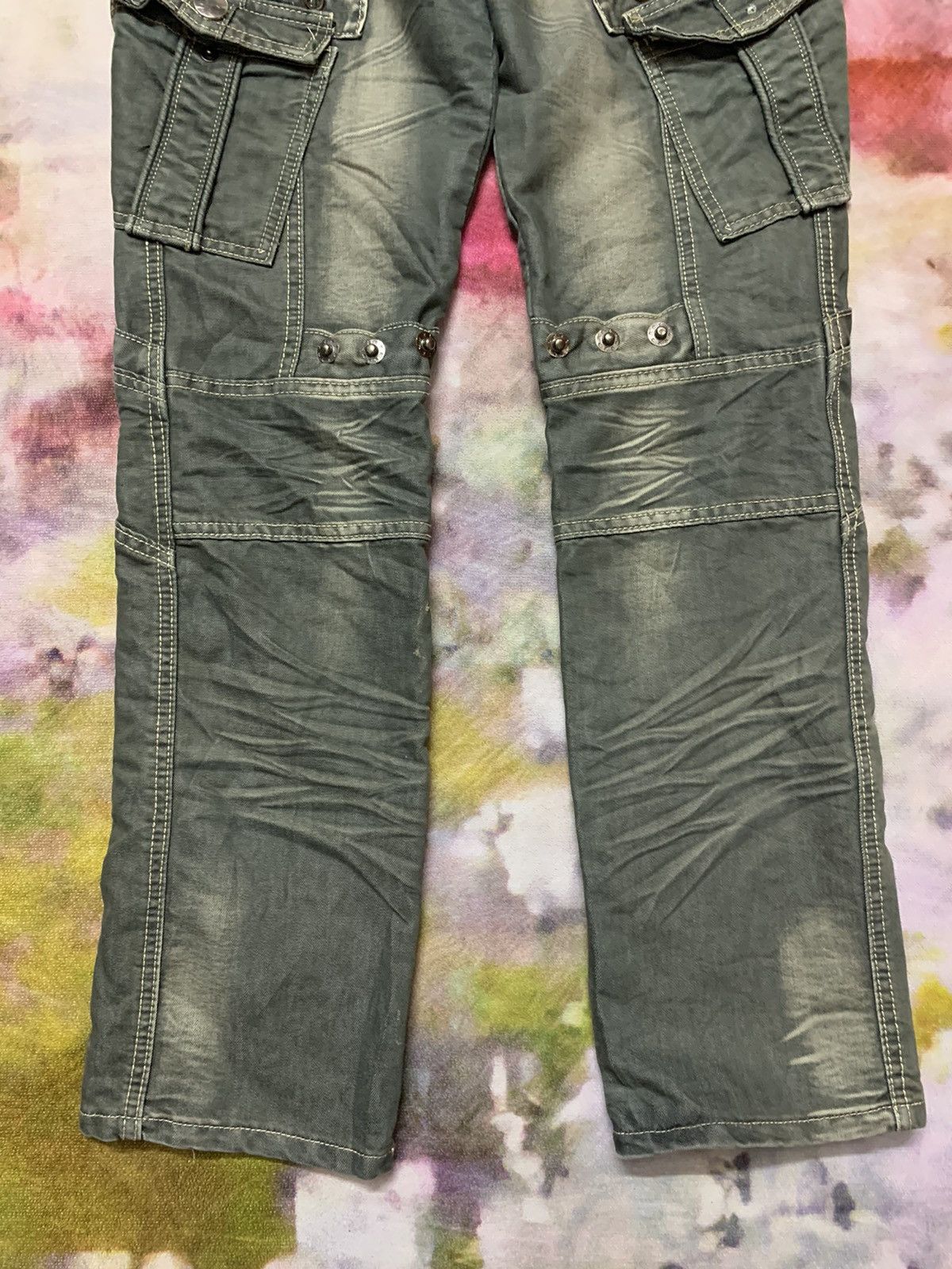 Hysteric Glamour Japanese Brand WX NIU Washed Denim Cargo Pokcet Skinny Size US 32 / EU 48 - 4 Thumbnail