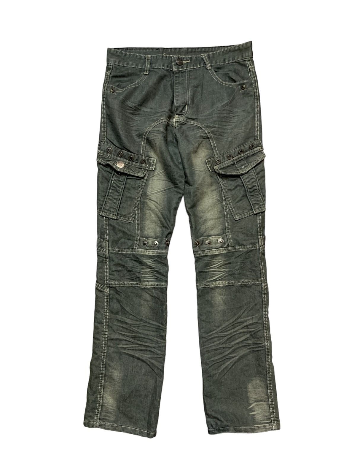 Hysteric Glamour Japanese Brand WX NIU Washed Denim Cargo Pokcet Skinny Size US 32 / EU 48 - 1 Thumbnail