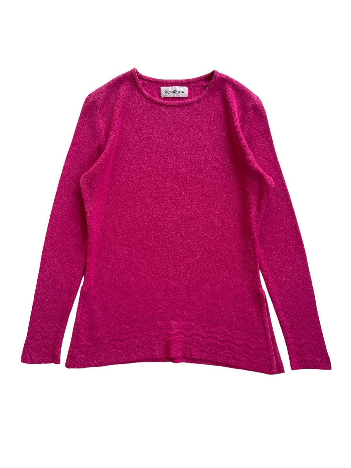Yves Saint Laurent YSL Abstract Knitwear Longsleeve Top Size M / US 6-8 / IT 42-44 - 1 Thumbnail