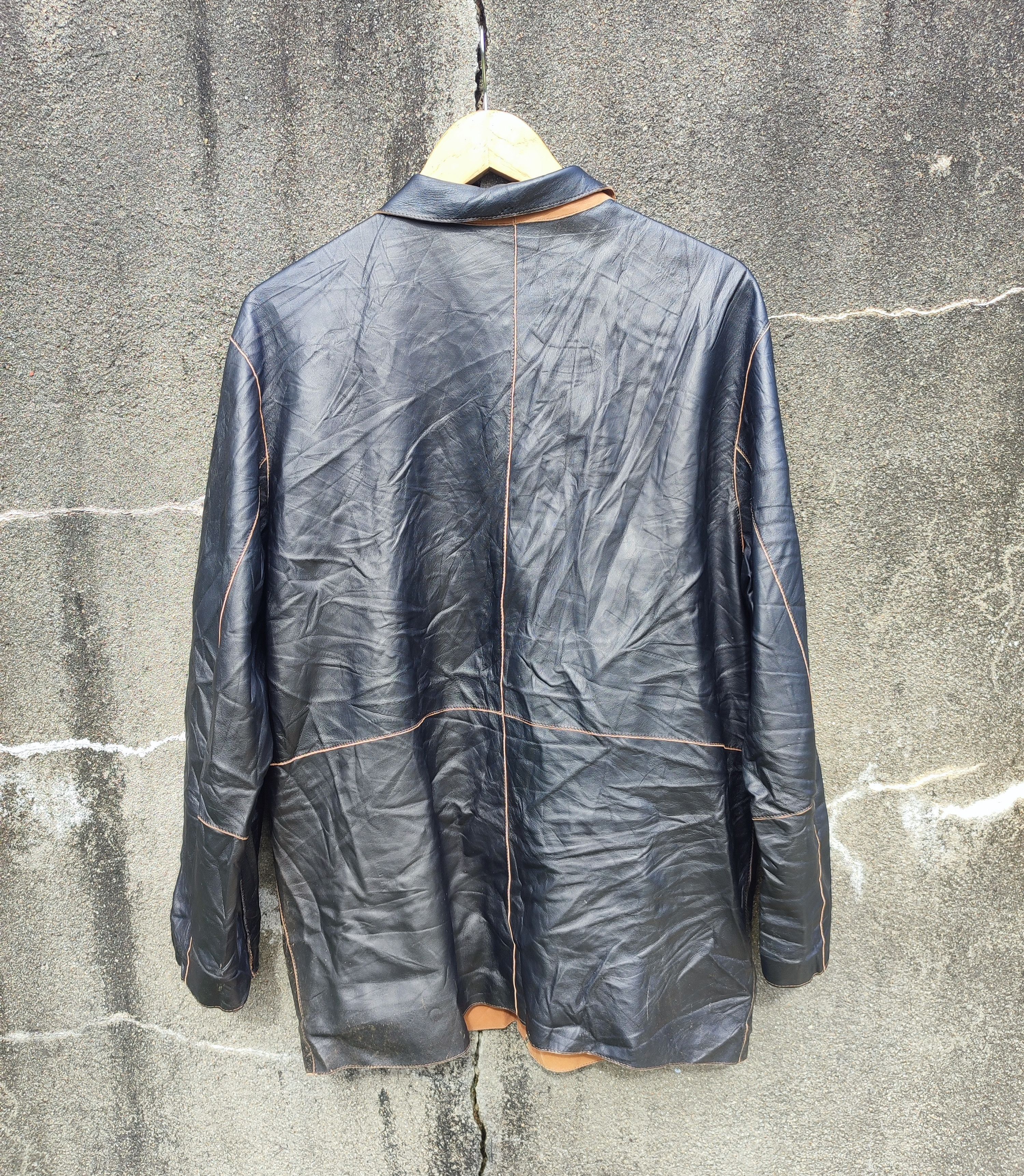 Designer Vintage Franco Rossetti Reversible Leather Jacket Size US L / EU 52-54 / 3 - 4 Thumbnail