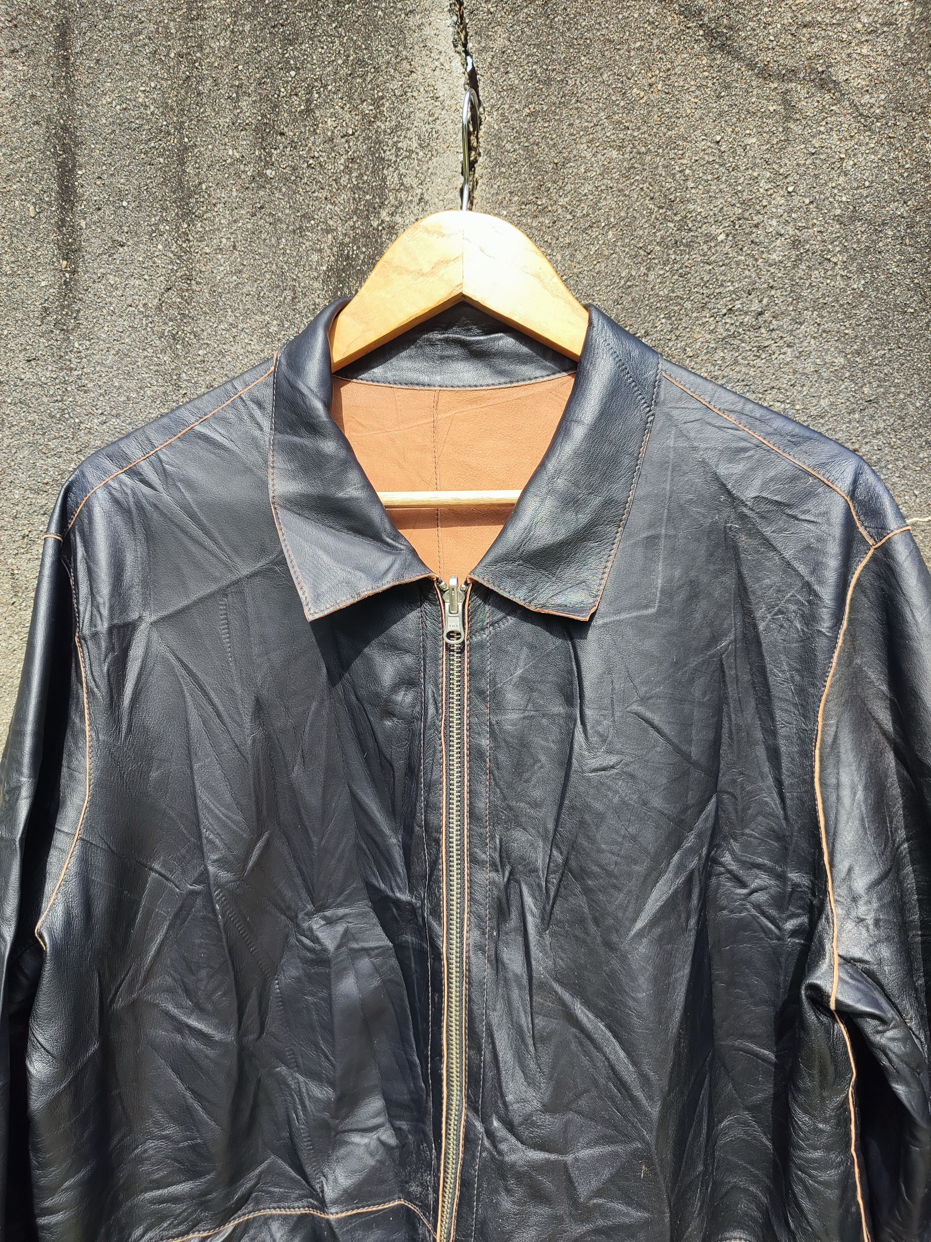 Designer Vintage Franco Rossetti Reversible Leather Jacket Size US L / EU 52-54 / 3 - 6 Thumbnail