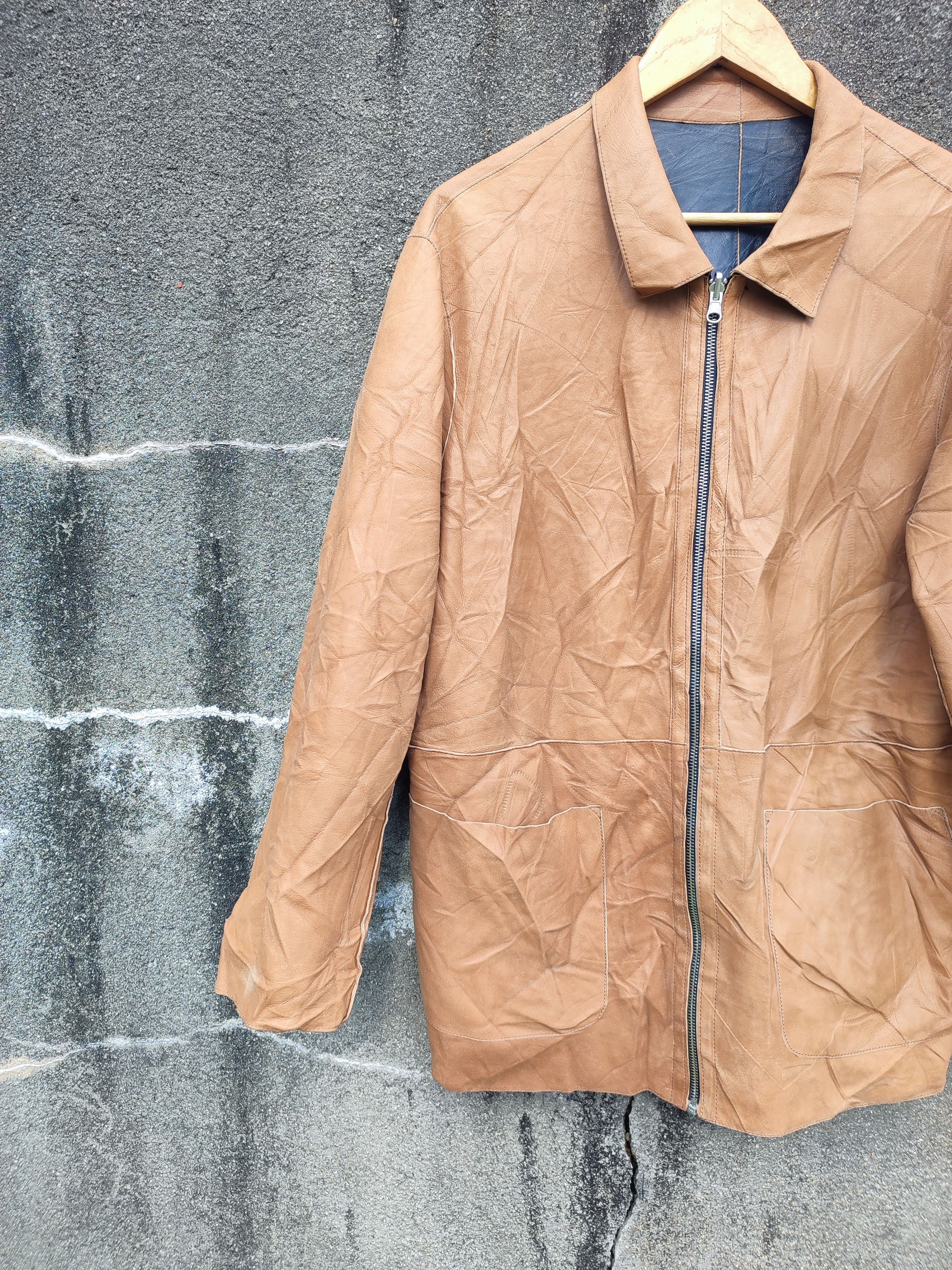 Designer Vintage Franco Rossetti Reversible Leather Jacket Size US L / EU 52-54 / 3 - 10 Thumbnail