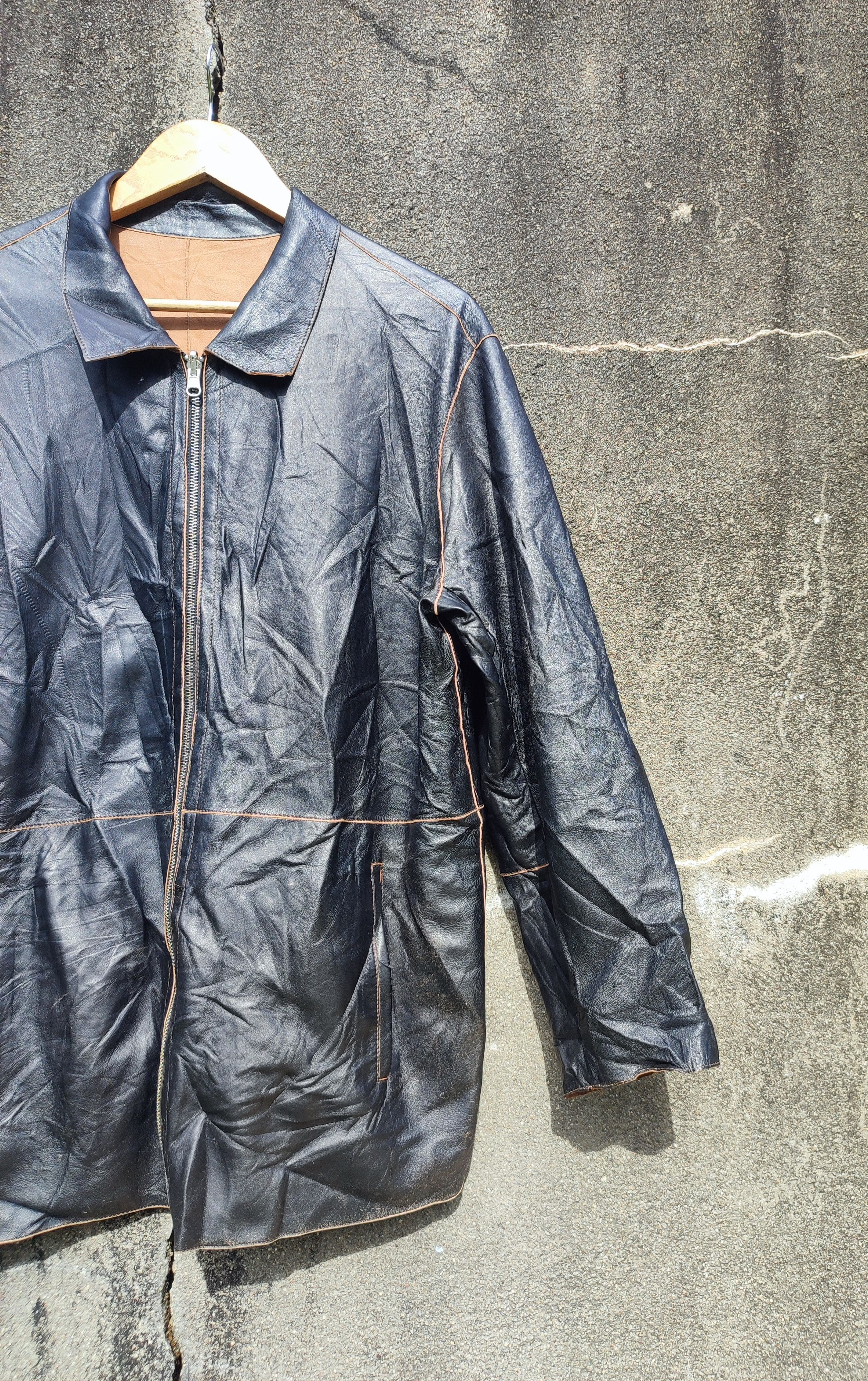 Designer Vintage Franco Rossetti Reversible Leather Jacket Size US L / EU 52-54 / 3 - 2 Thumbnail