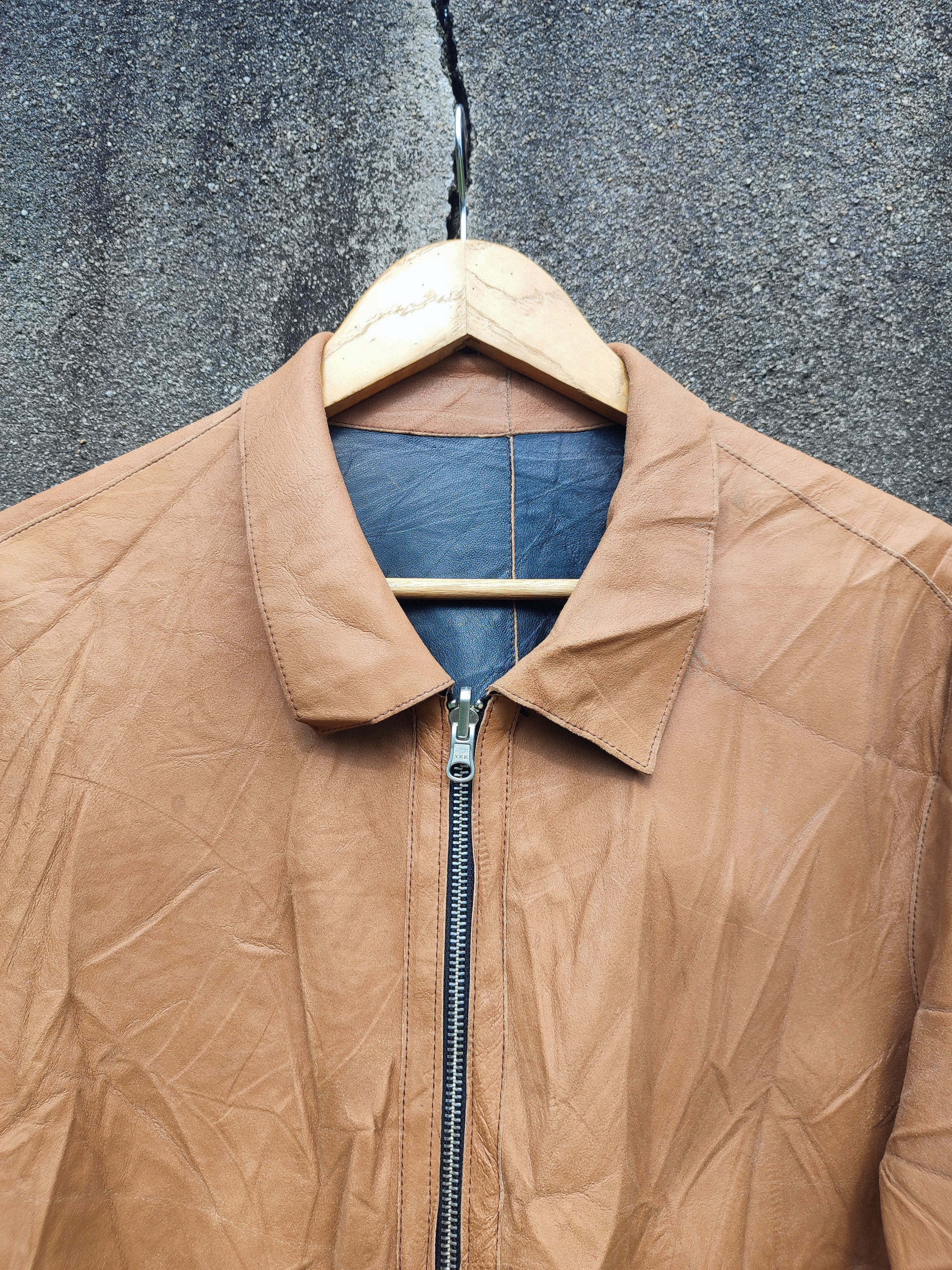 Designer Vintage Franco Rossetti Reversible Leather Jacket Size US L / EU 52-54 / 3 - 9 Thumbnail
