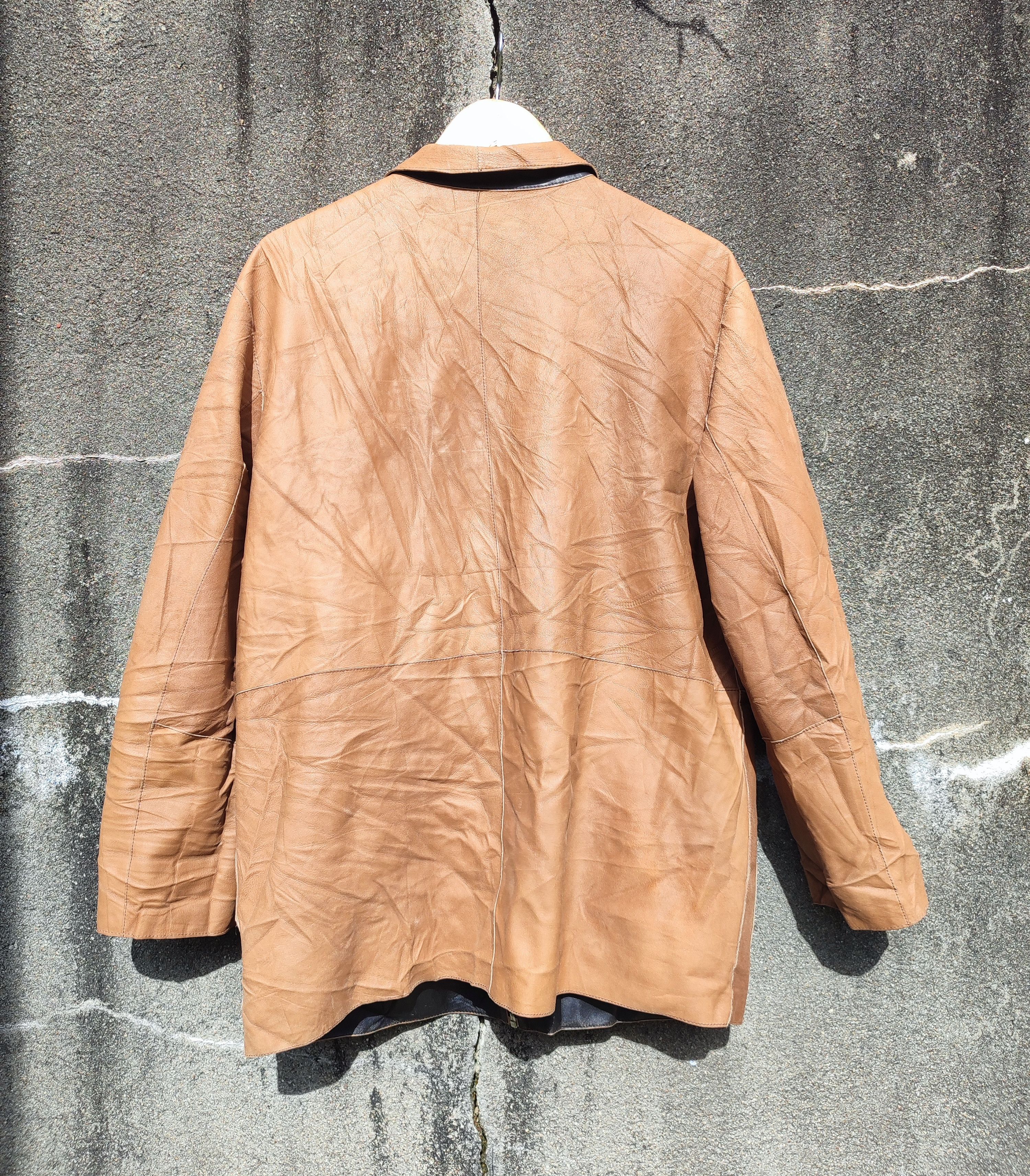 Designer Vintage Franco Rossetti Reversible Leather Jacket Size US L / EU 52-54 / 3 - 7 Thumbnail