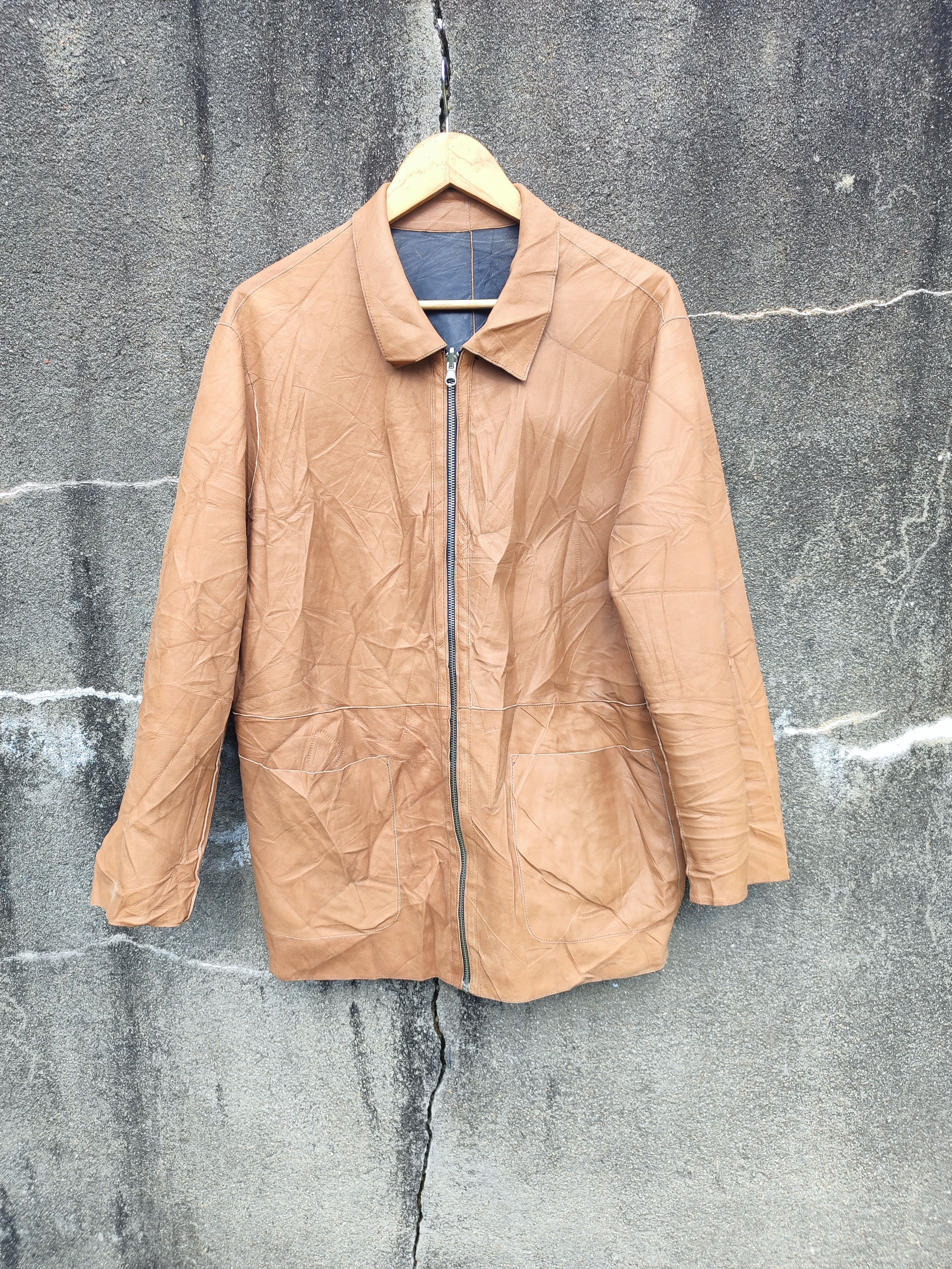 Designer Vintage Franco Rossetti Reversible Leather Jacket Size US L / EU 52-54 / 3 - 12 Thumbnail
