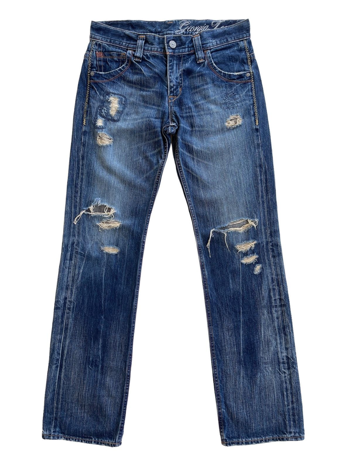Japanese Brand Japanese Distressed Rusty Denim Size US 32 / EU 48 - 1 Thumbnail