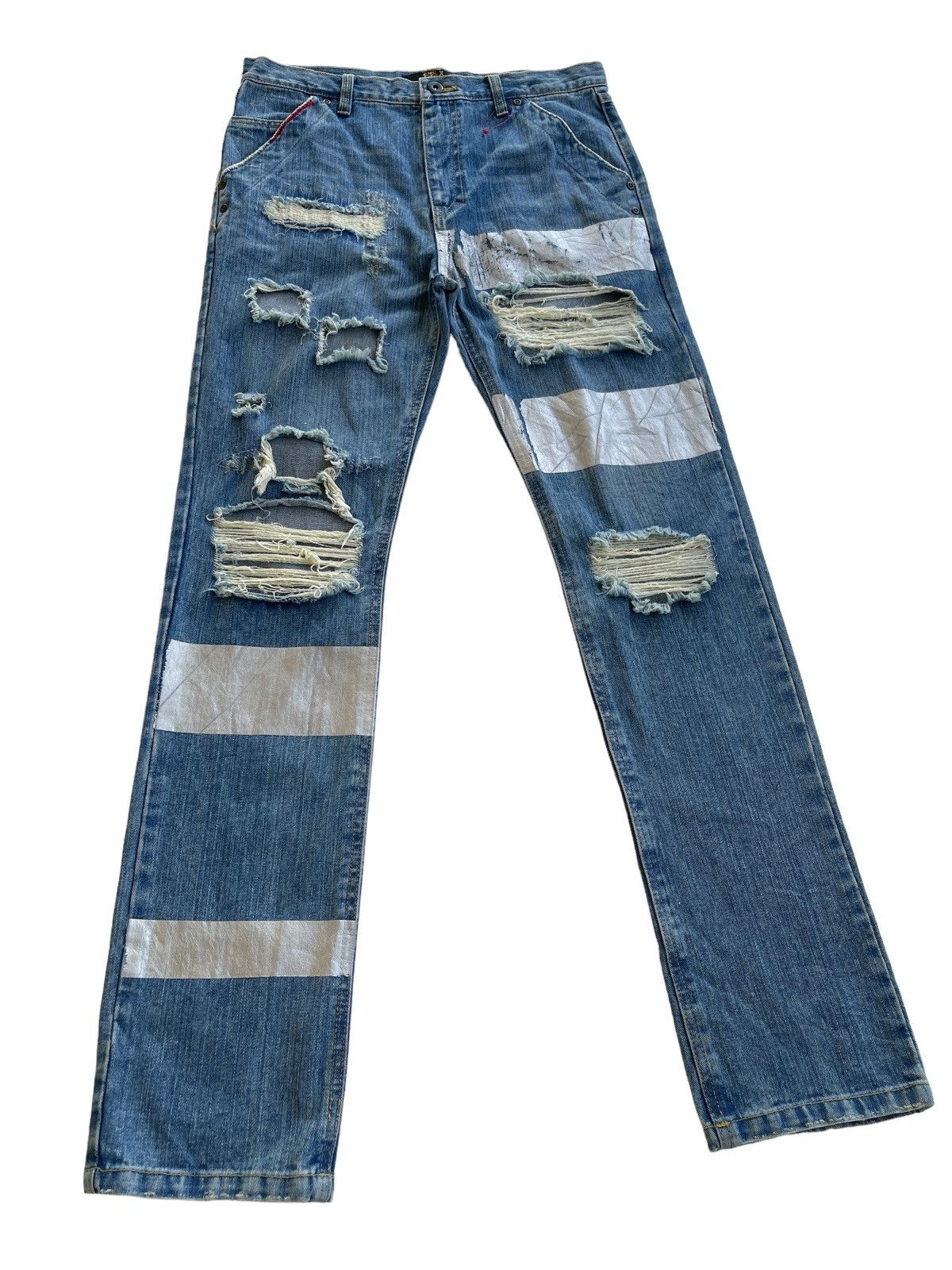 Japanese Brand Japanese Distressed Avantgarde Denim Size US 31 - 5 Thumbnail