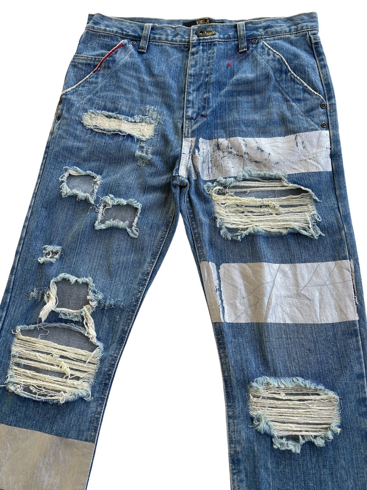 Japanese Brand Japanese Distressed Avantgarde Denim Size US 31 - 3 Thumbnail