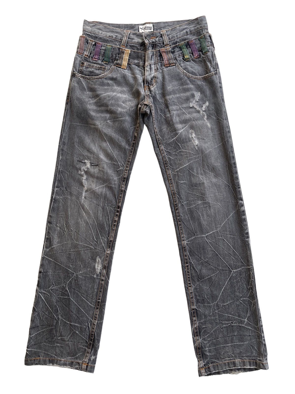 Japanese Brand Double Waist Straight Cut Jeans Size US 30 / EU 46 - 1 Thumbnail