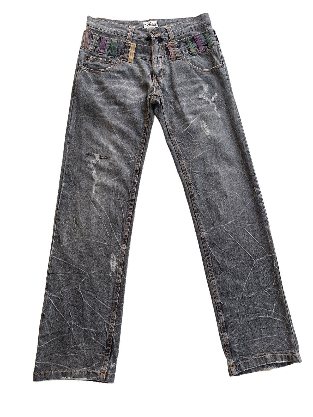Japanese Brand Double Waist Straight Cut Jeans Size US 30 / EU 46 - 9 Thumbnail