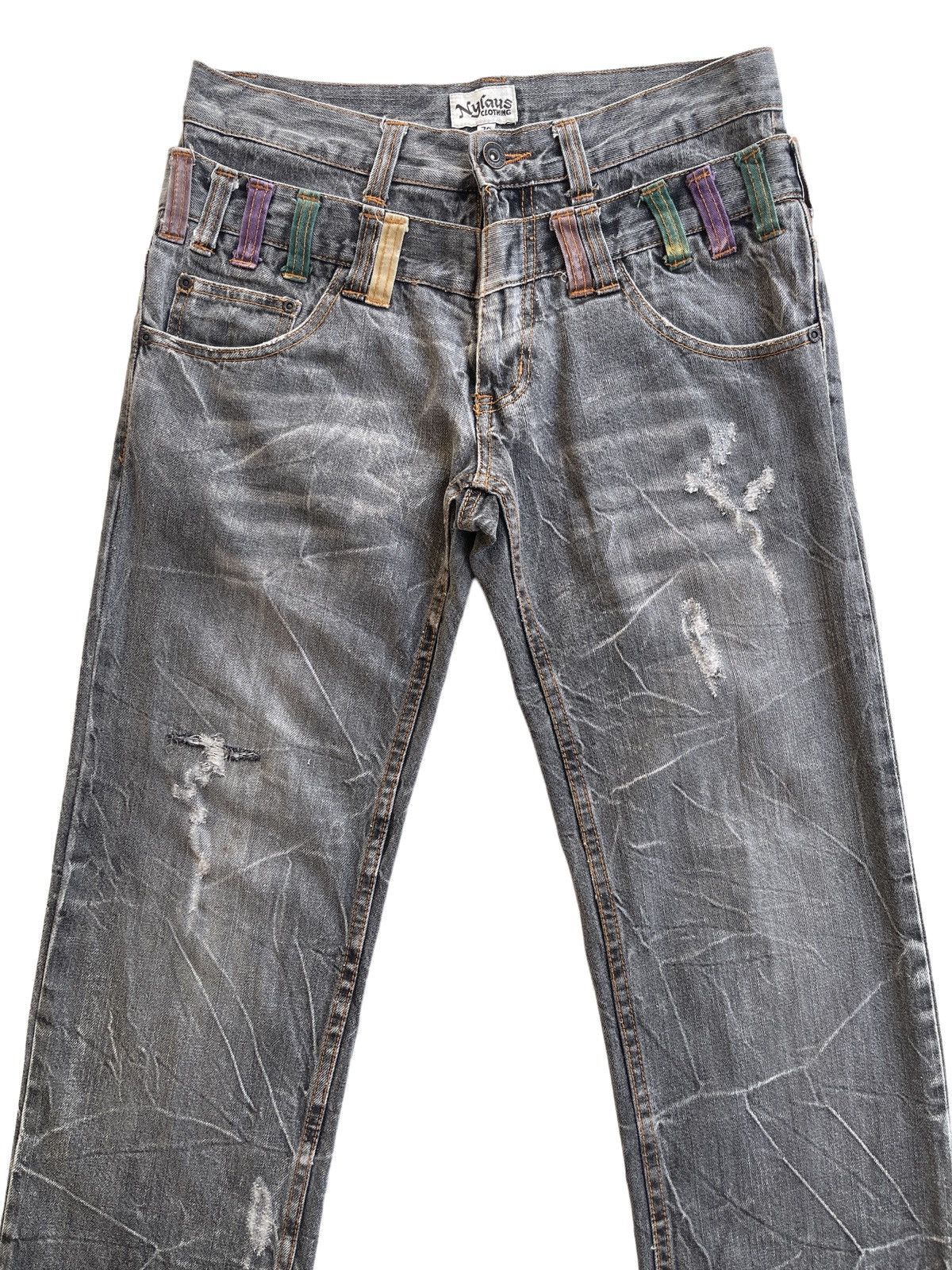 Japanese Brand Double Waist Straight Cut Jeans Size US 30 / EU 46 - 3 Thumbnail
