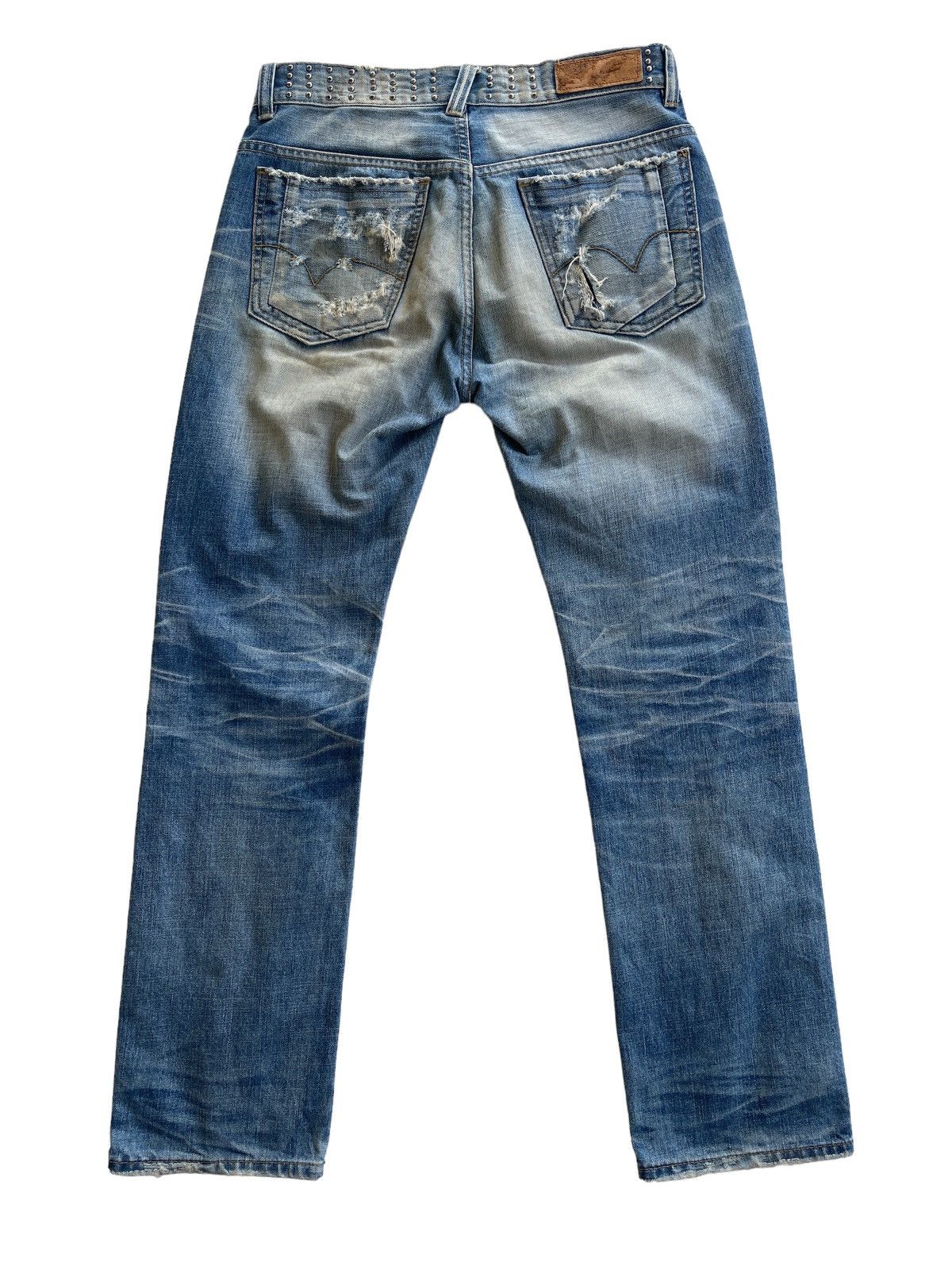 Japanese Brand Japanese Distressed Rusty Studded Denim Jeans Size US 31 - 2 Thumbnail