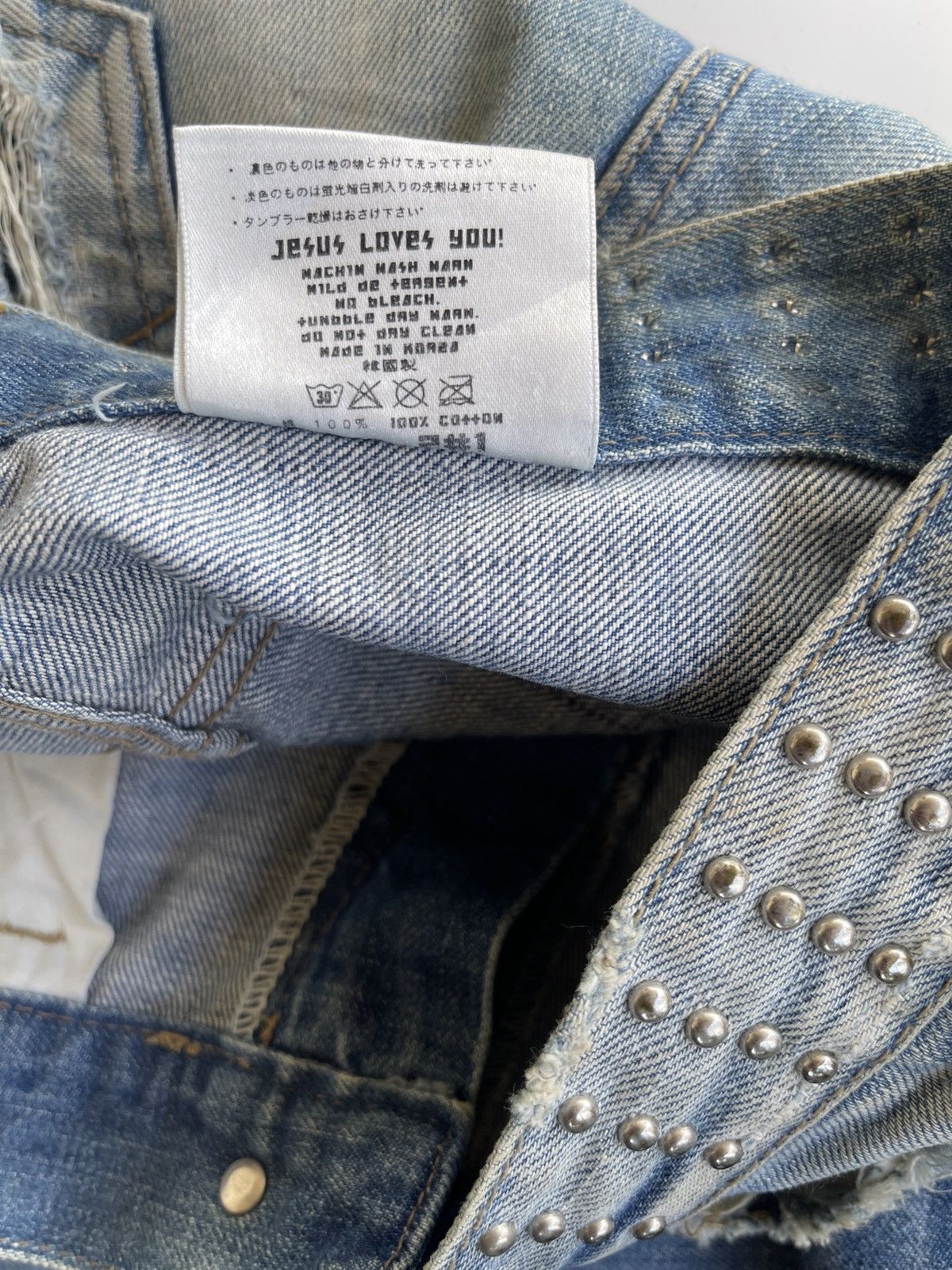 Japanese Brand Japanese Distressed Rusty Studded Denim Jeans Size US 31 - 13 Thumbnail