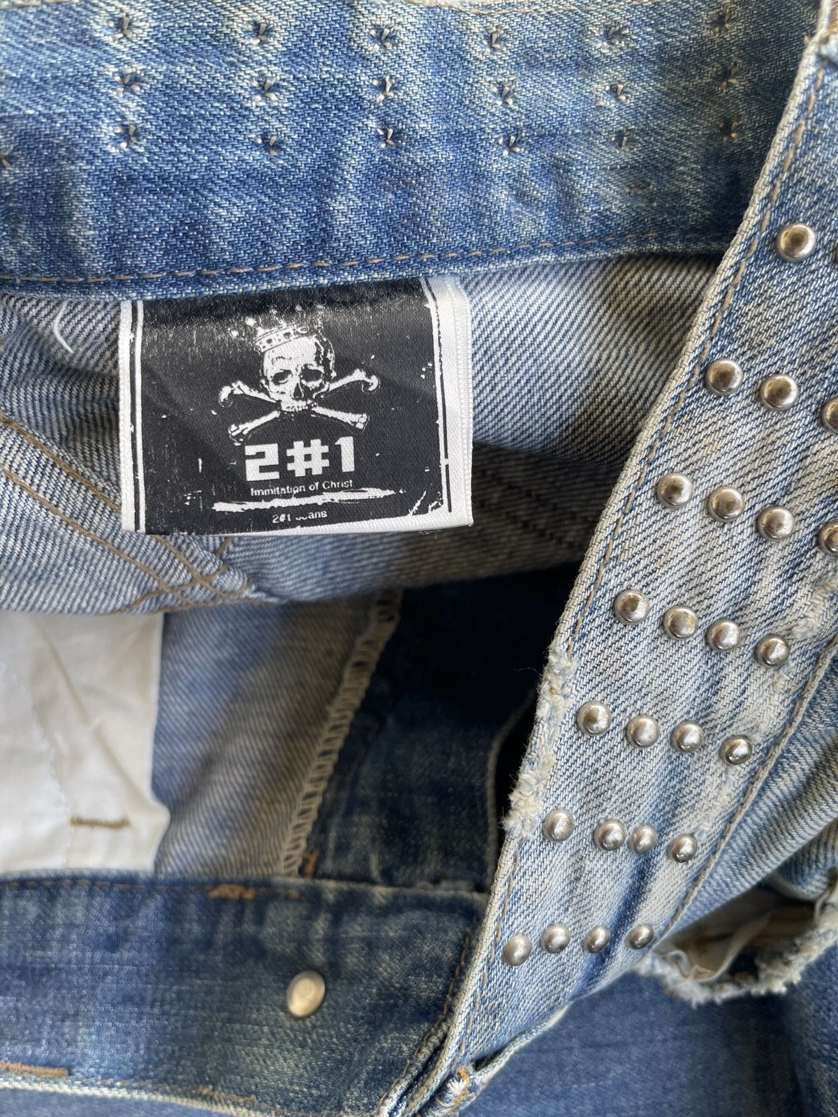 Japanese Brand Japanese Distressed Rusty Studded Denim Jeans Size US 31 - 12 Thumbnail