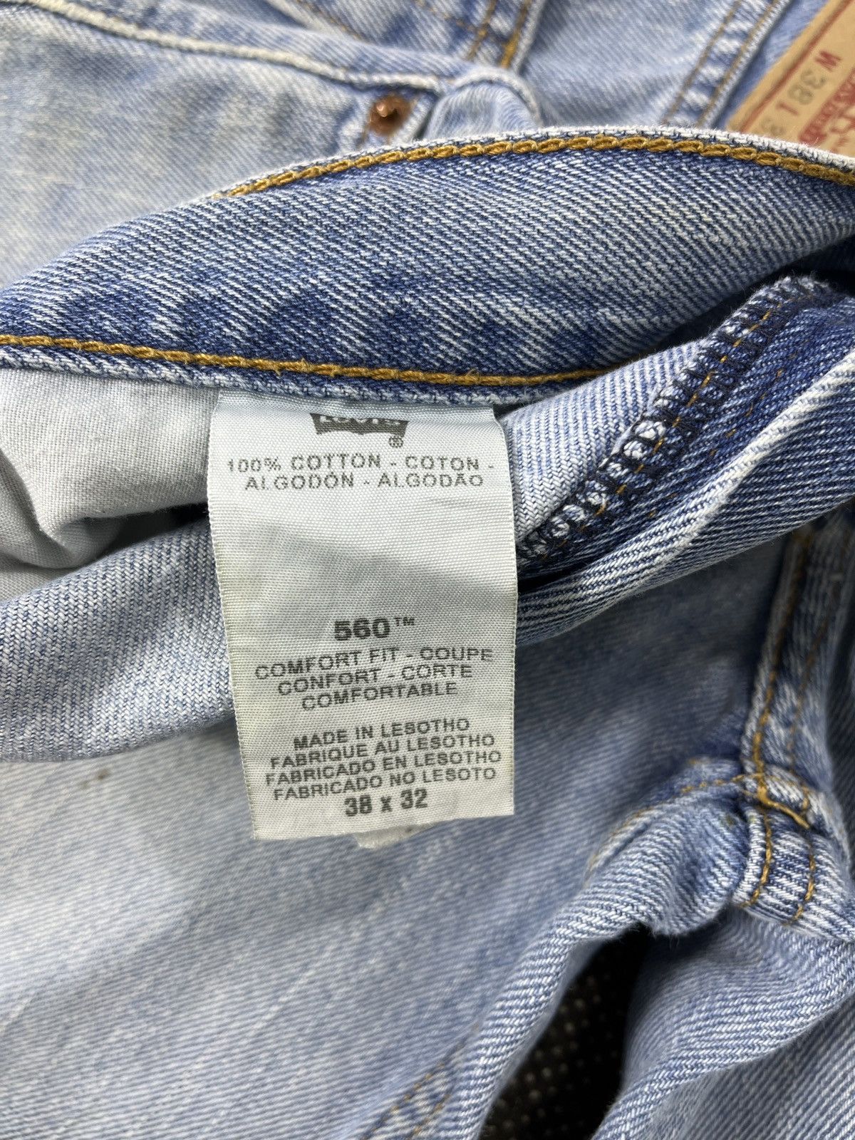 Levi's Vintage Levis 560 Stone Wash Jeans - J712 Size US 40 / EU 56 - 10 Thumbnail