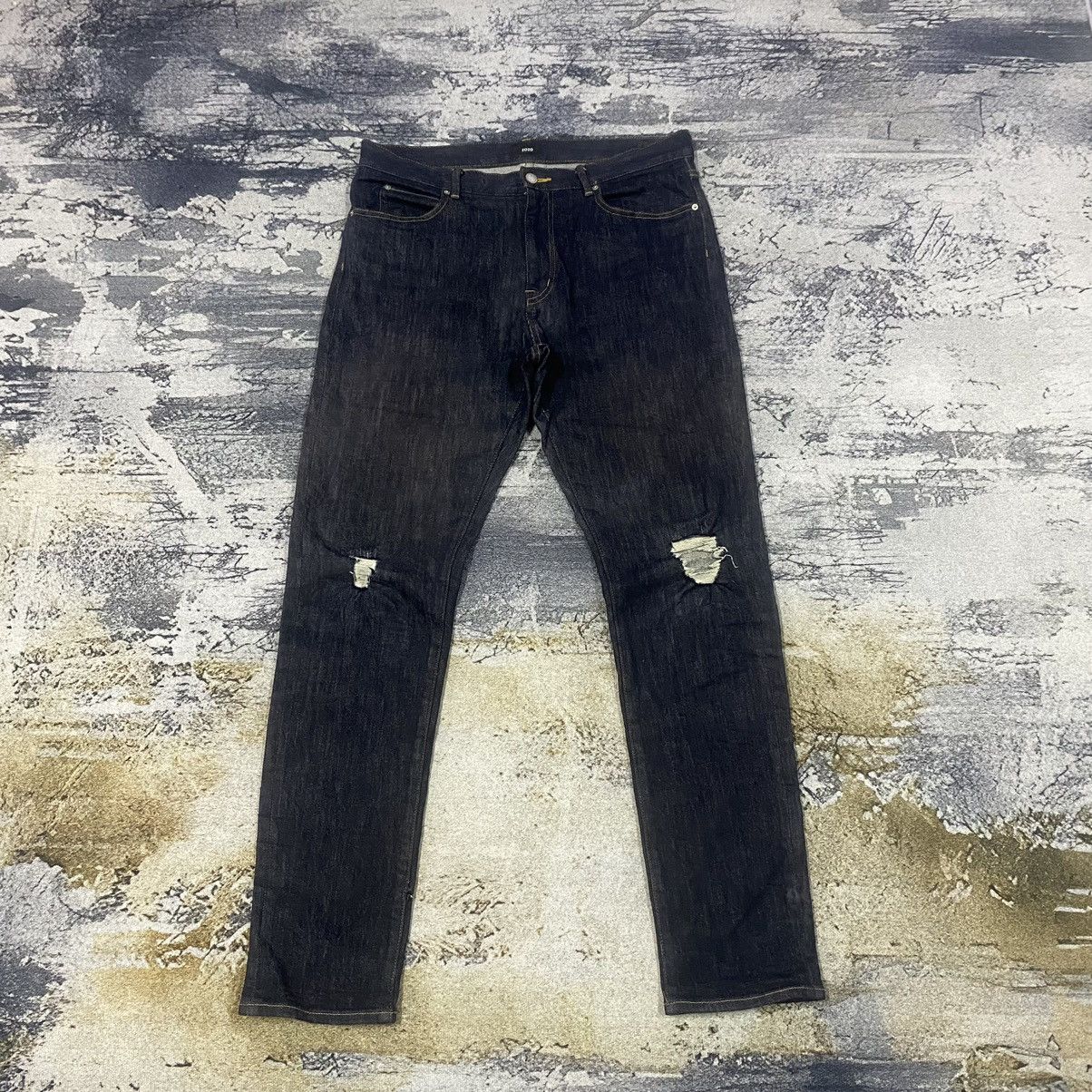 image of Gcw23 Vintage Japanese Zozo Distressed Denim Jeans in Indigo, Men's (Size 35)