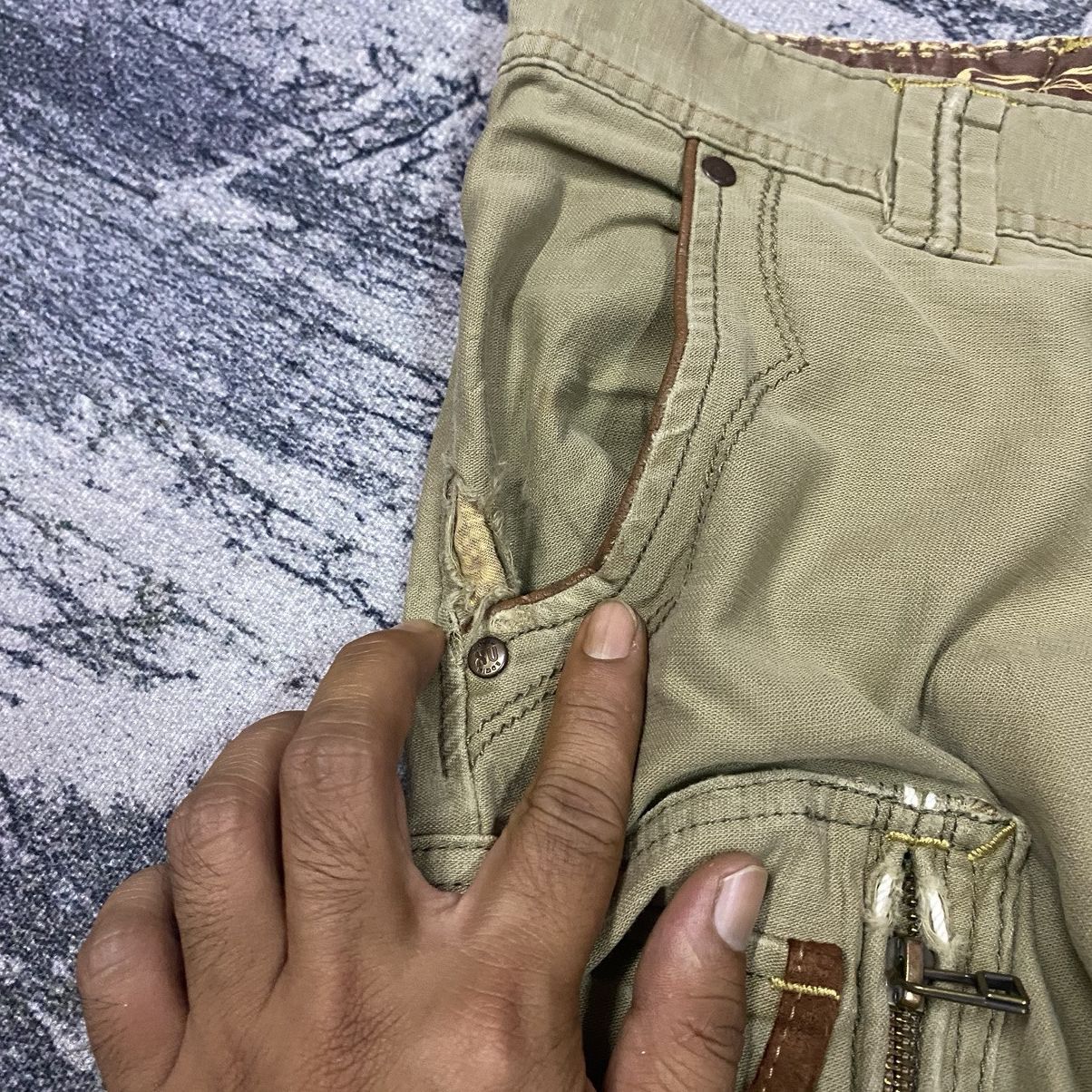 Japanese Brand × Vintage × Voodoo Tactical Vintage Japanese Edwin Distressed Cargo Pants Size US 31 - 8 Thumbnail