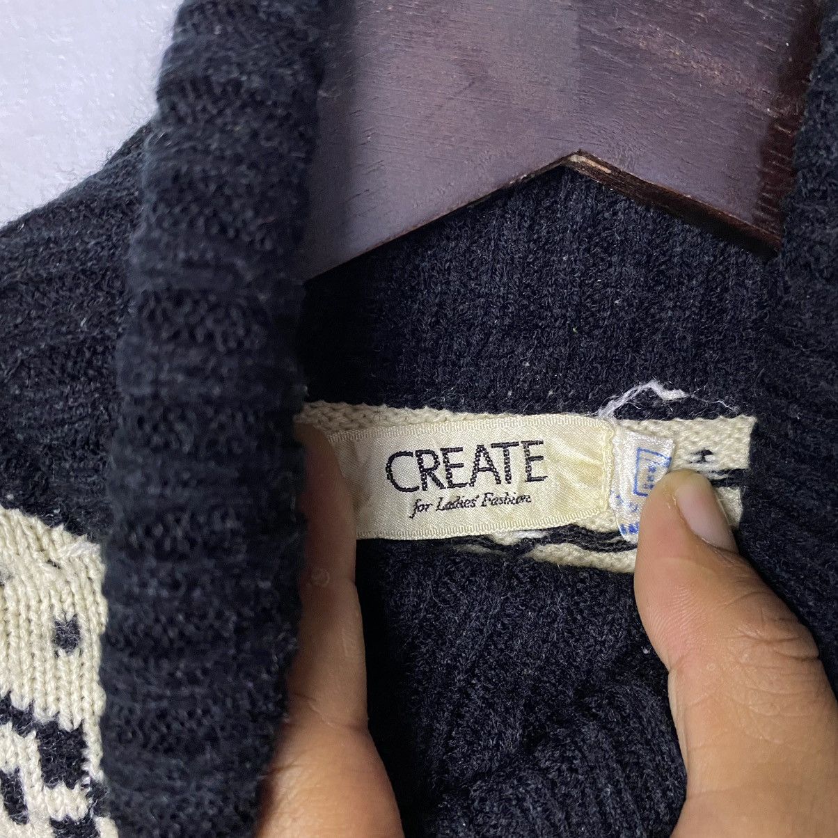 Aran Isles Knitwear × Japanese Brand × Vintage Vintage Create JapaneseBrand Native Knitwear Sweater Jumper Size XS / US 0-2 / IT 36-38 - 9 Thumbnail