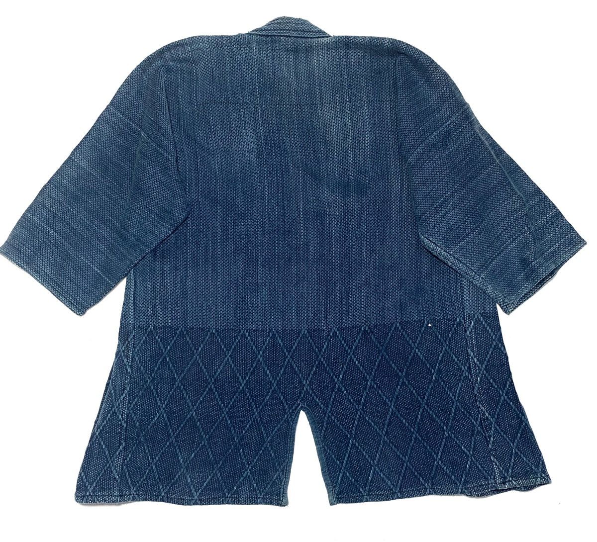 Indigo Vtg Sashiko Blue Dyed Woven Distressed Kendo Kimono Jacket Size US M / EU 48-50 / 2 - 6 Thumbnail