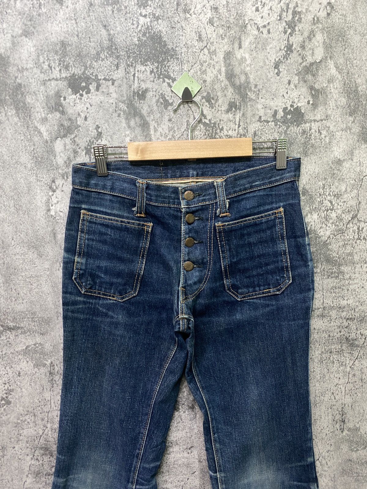 Japanese Brand Flared SKOAL Bush Pant Bootcut Bell Bottom Denim Size US 28 / EU 44 - 3 Thumbnail
