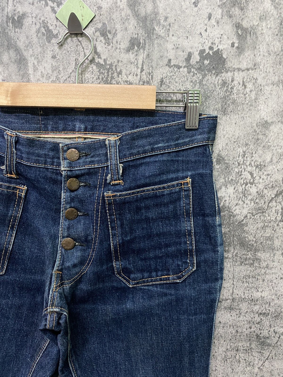 Japanese Brand Flared SKOAL Bush Pant Bootcut Bell Bottom Denim Size US 28 / EU 44 - 6 Thumbnail