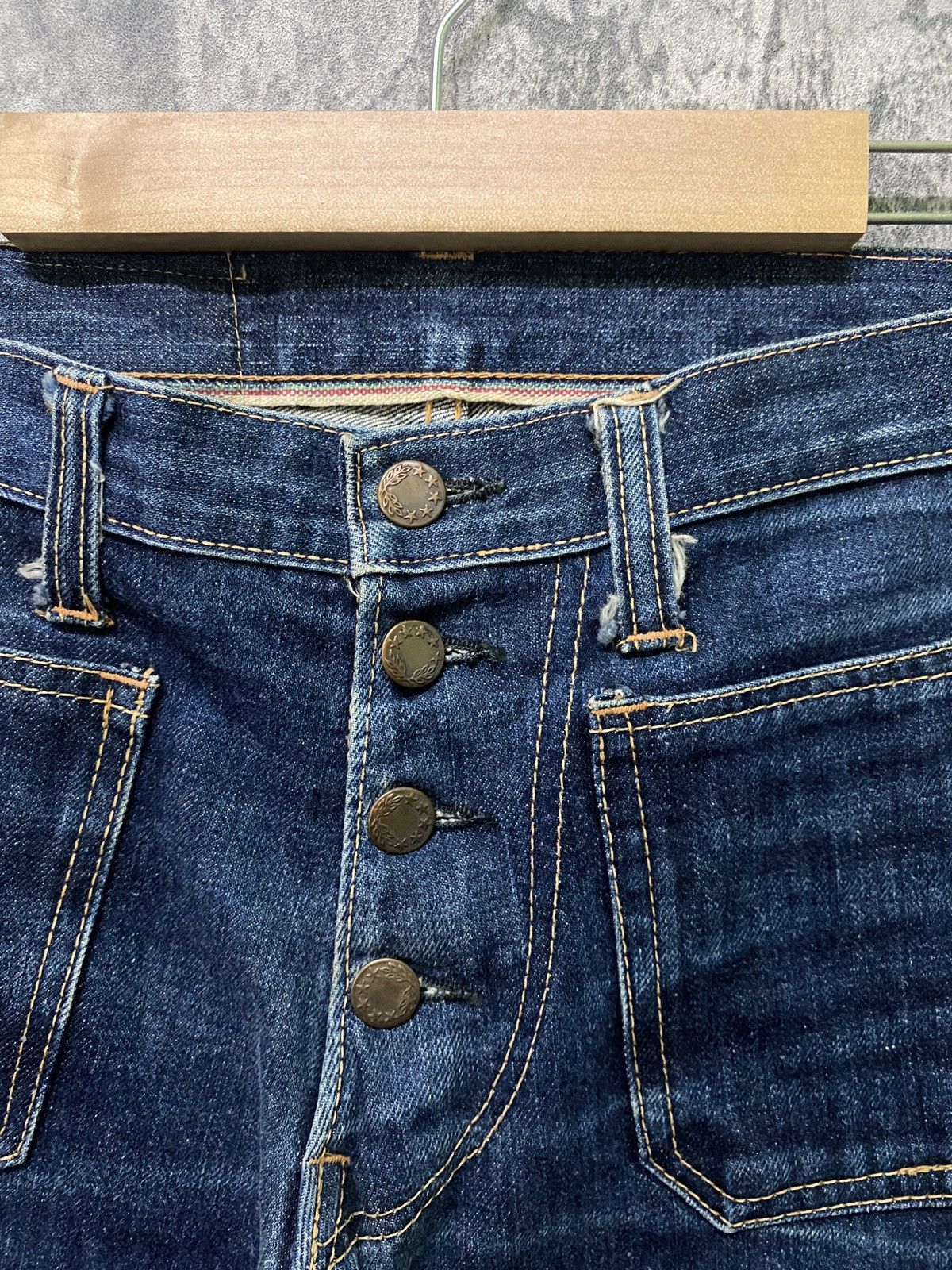 Japanese Brand Flared SKOAL Bush Pant Bootcut Bell Bottom Denim Size US 28 / EU 44 - 7 Thumbnail