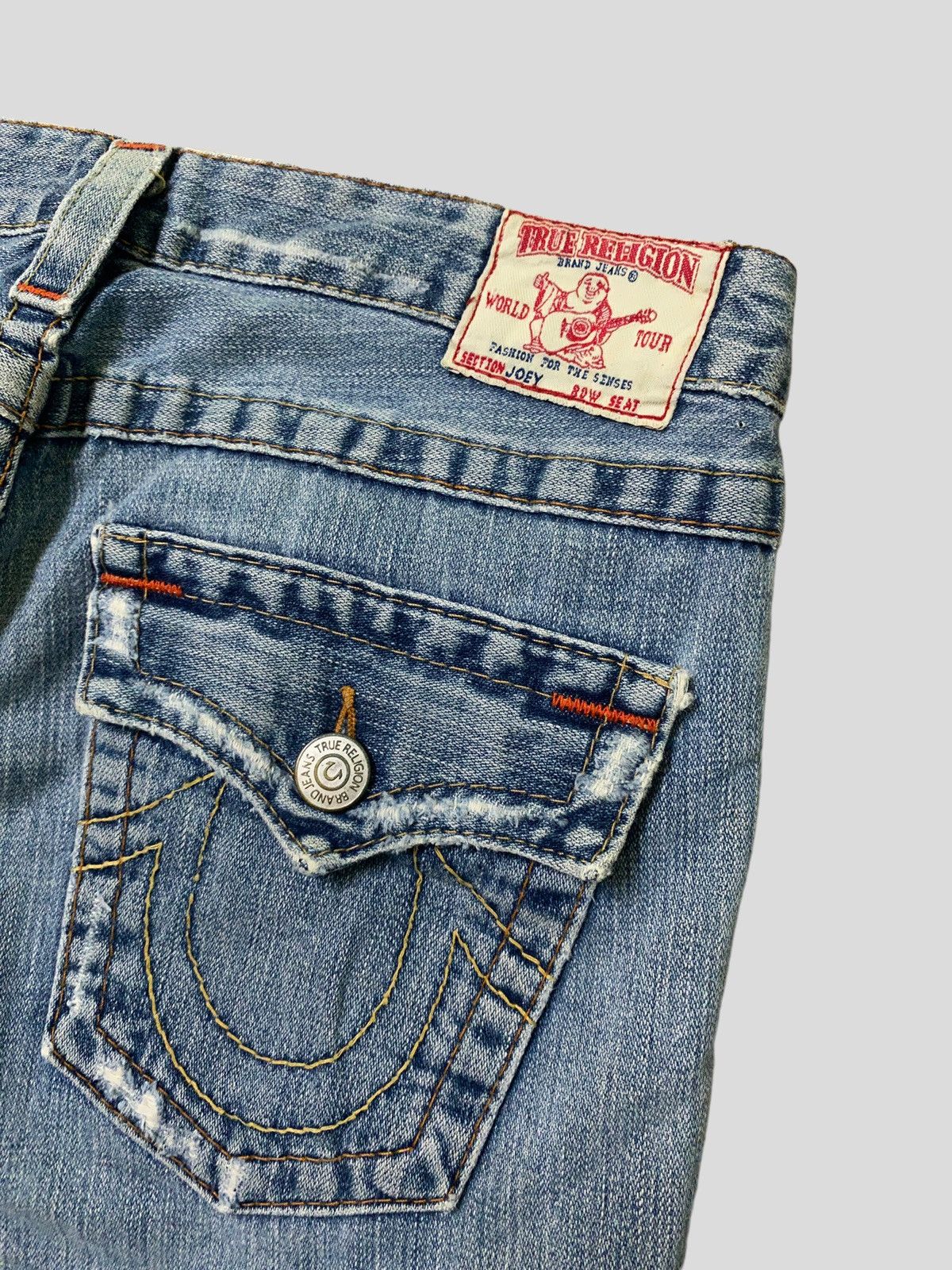 True Religion Flared TRUE RELIGION Distressed Bootcut Denim S46k Size US 29 - 16 Thumbnail