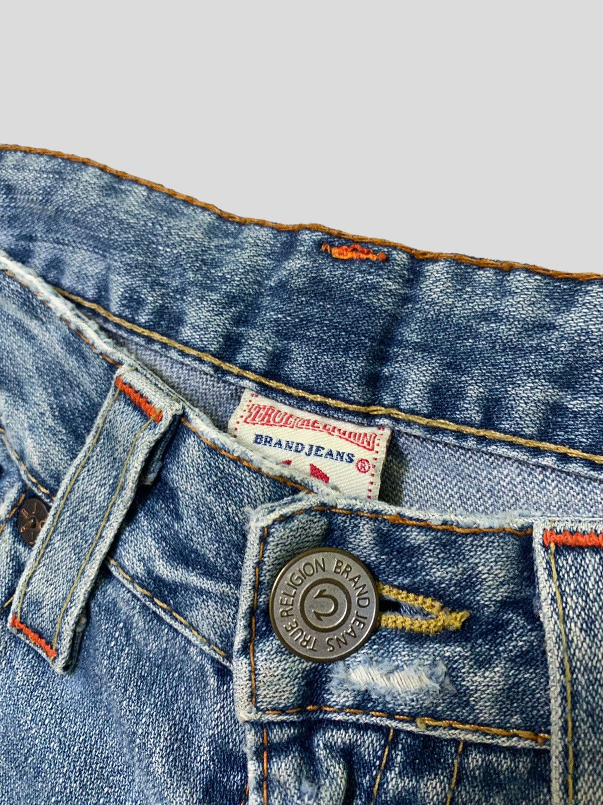True Religion Flared TRUE RELIGION Distressed Bootcut Denim S46k Size US 29 - 17 Thumbnail